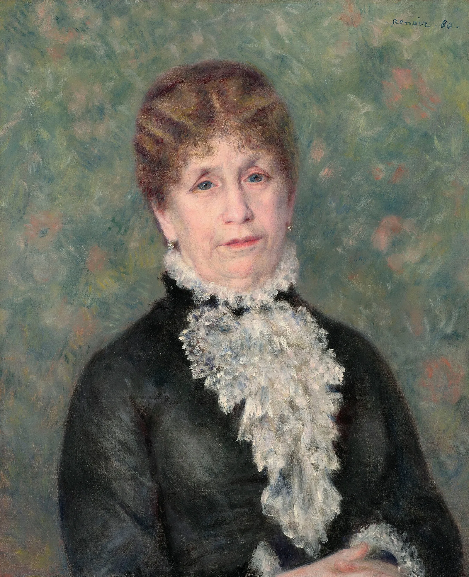 Portrait De Madame Fould Wall Art by Pierre-Auguste Renoir - Canvas Print