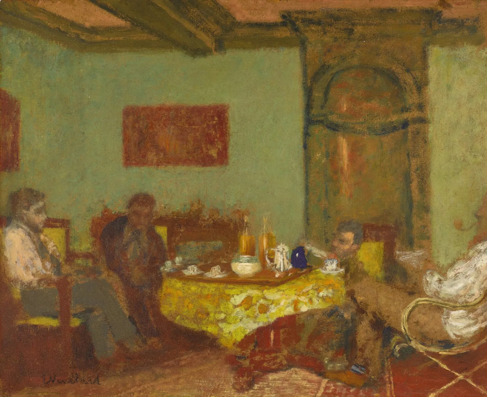 La Conversation Chez Les Natanson A Valvins Wall Art by Édouard Vuillard - Canvas Print