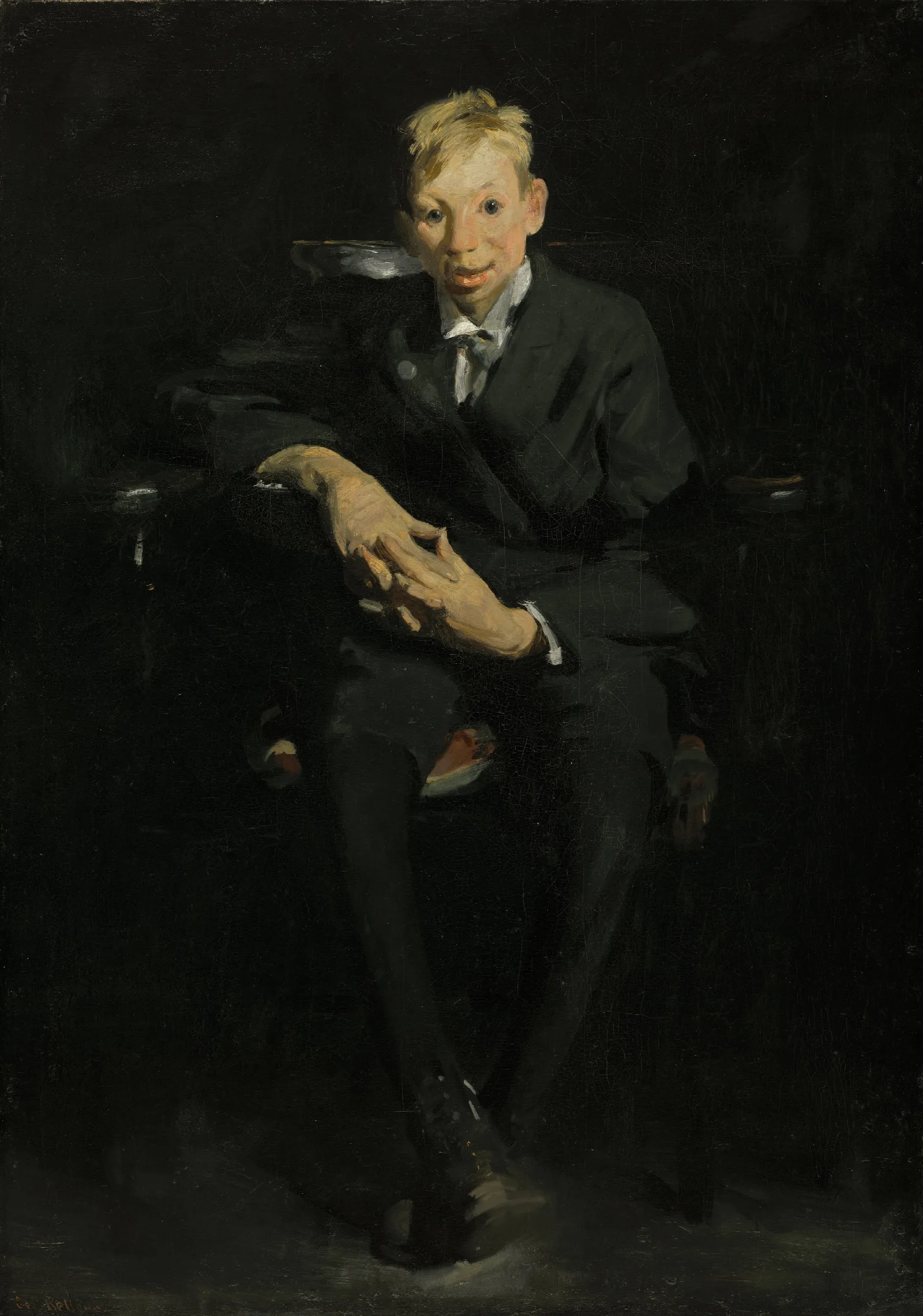 Frankie The Organ Boy Wall Art by George Wesley Bellows - Canvas Print