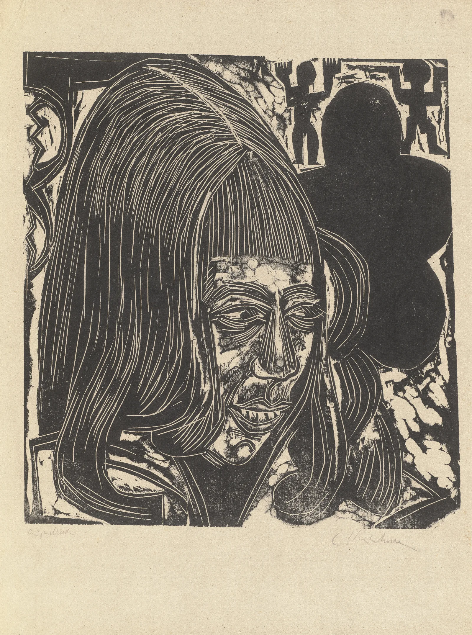 Tochter Sternheim Portrait Dorothea Sternheim Wall Art by Ernst Ludwig Kirchner - Canvas Print