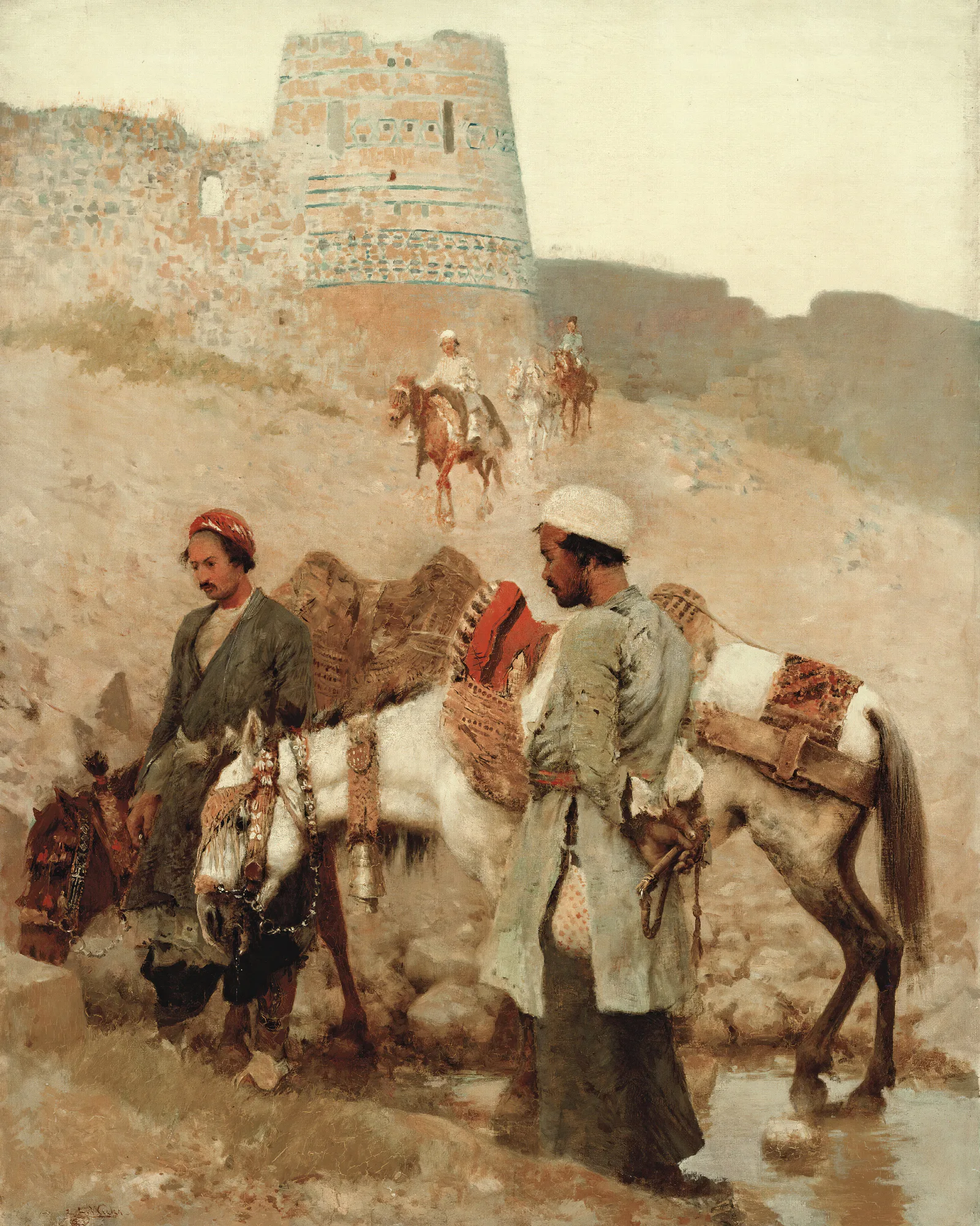 Traveling In Persia Wall Art by Edwin Lord Weeks - Canvas Print