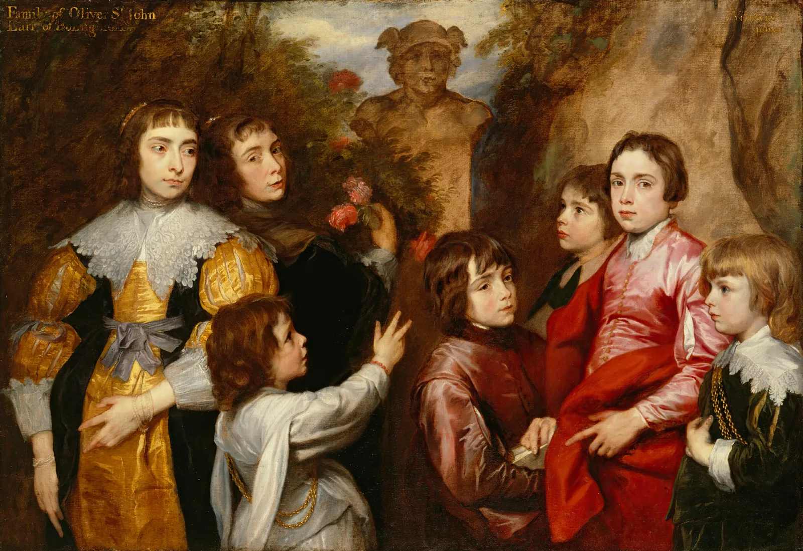 A Family Group Wall Art by Anthony van Dyck - Canvas Print