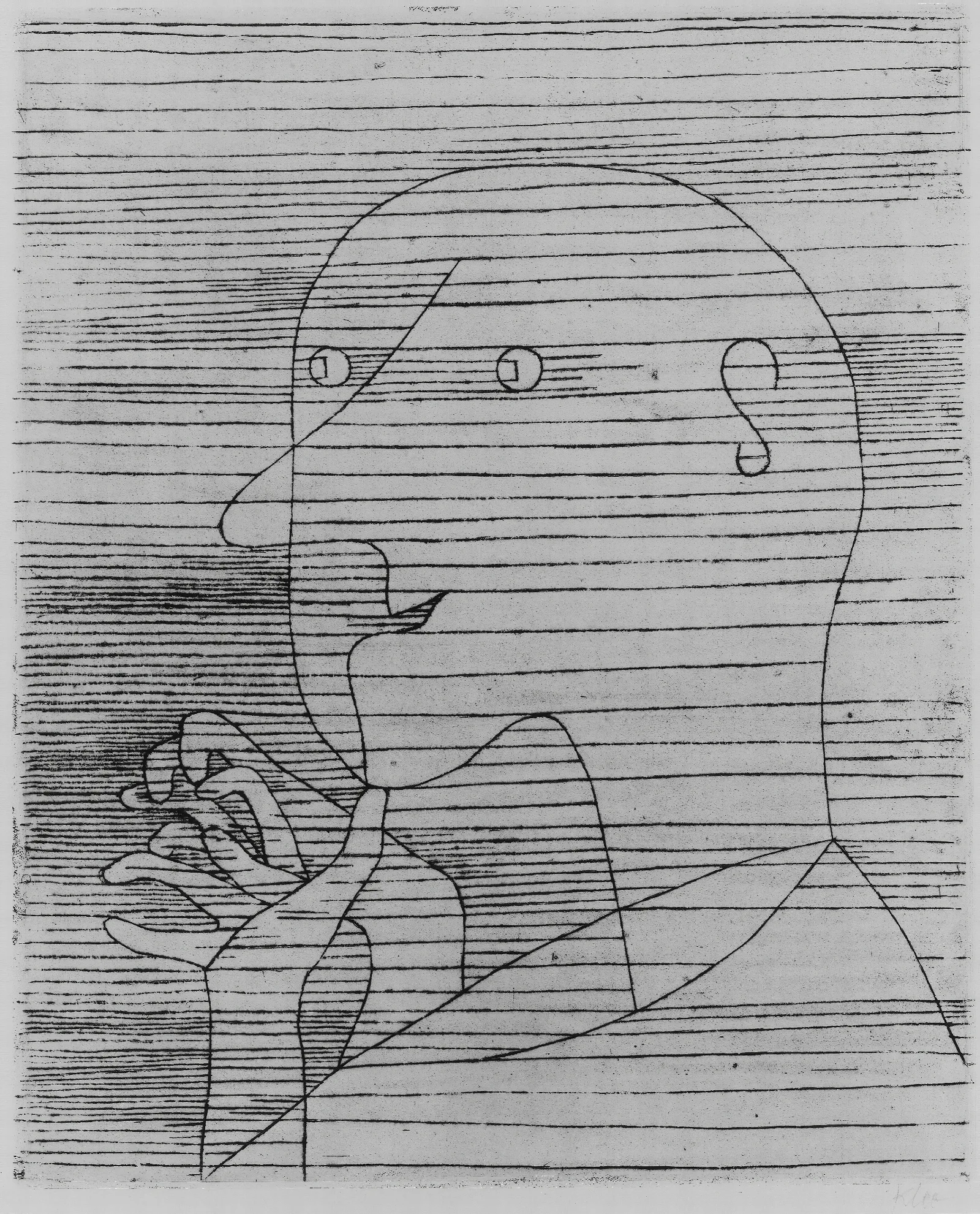 Old Man Counting Wall Art by Paul Klee - Canvas Print