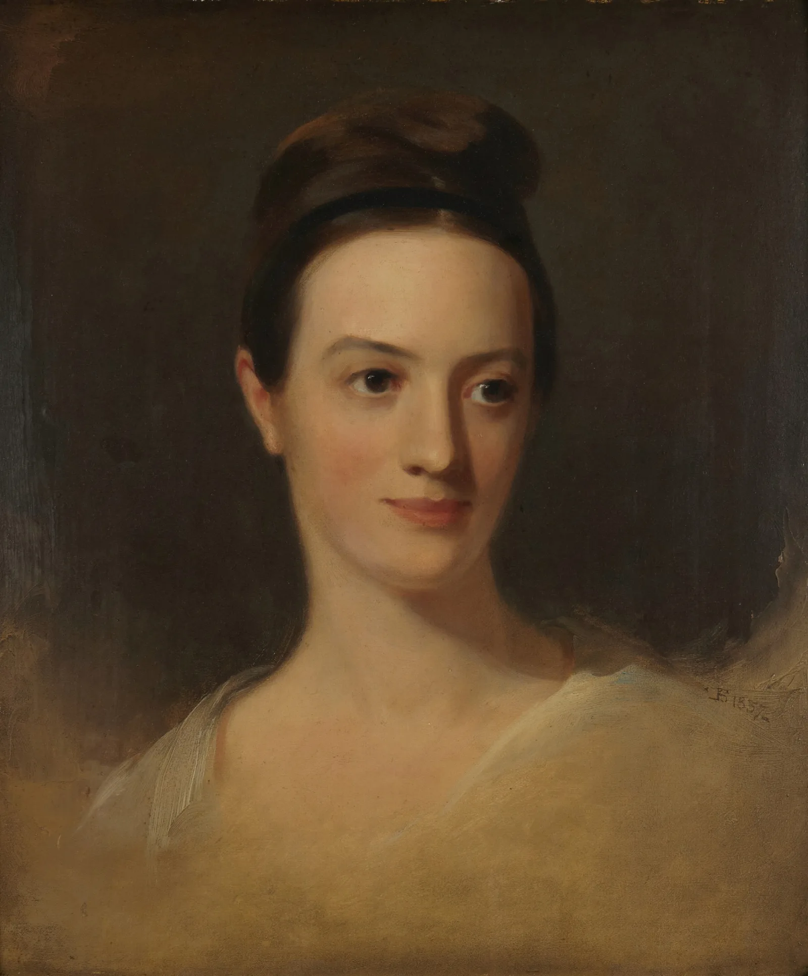 Mrs William Alston Caroline Thomas Daughter Of Robinson Thomas Wall Art by Thomas Sully - Canvas Print