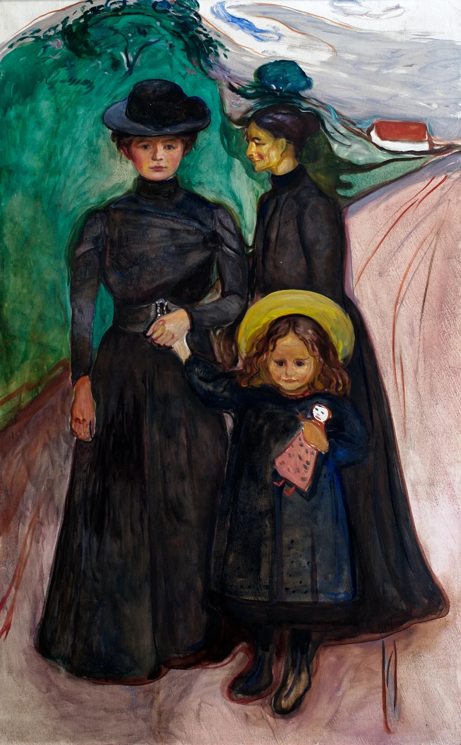 The Family The Book Family Wall Art by Edvard Munch - Canvas Print