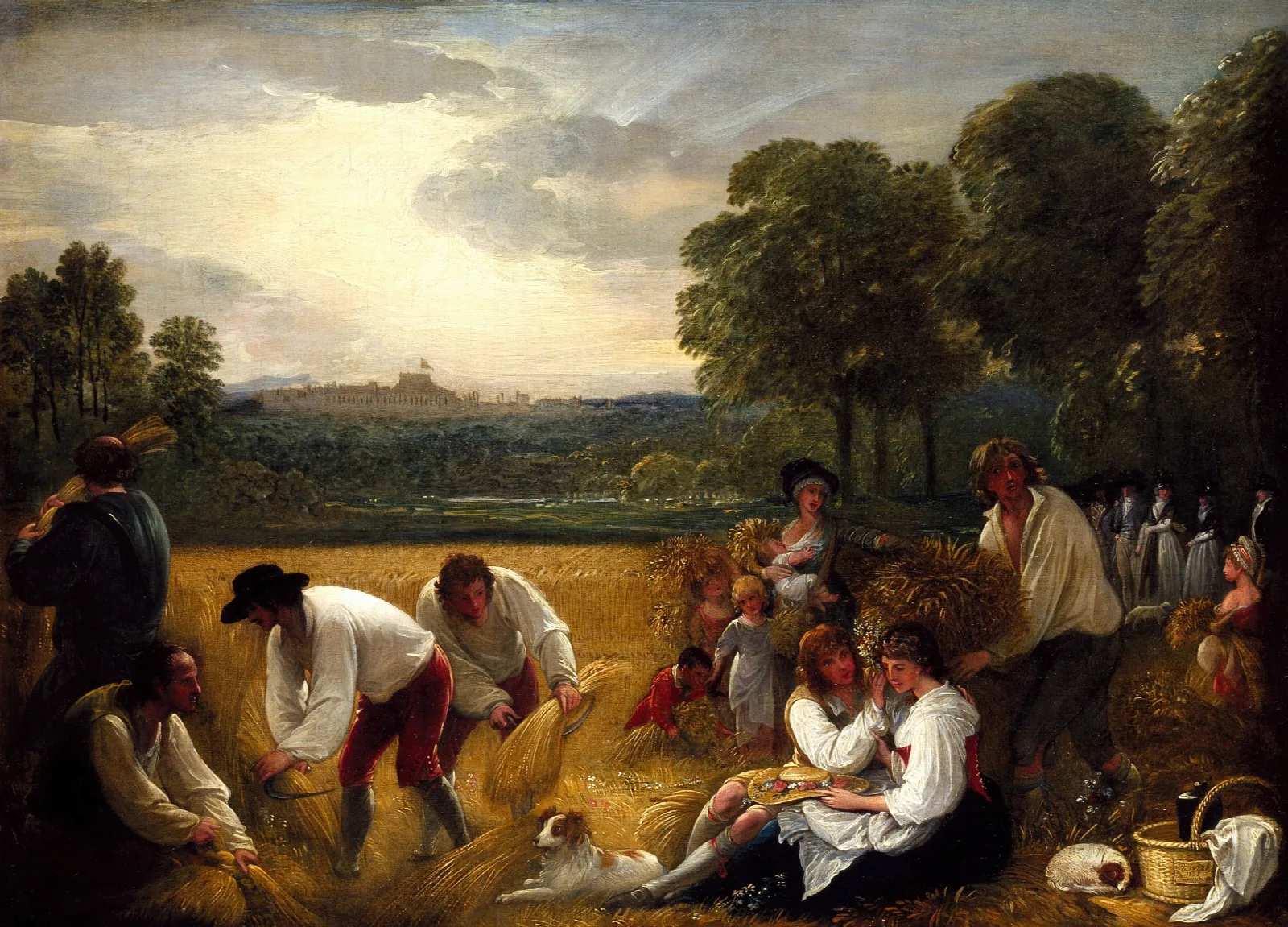 Harvesting At Windsor Wall Art by Benjamin West - Canvas Print