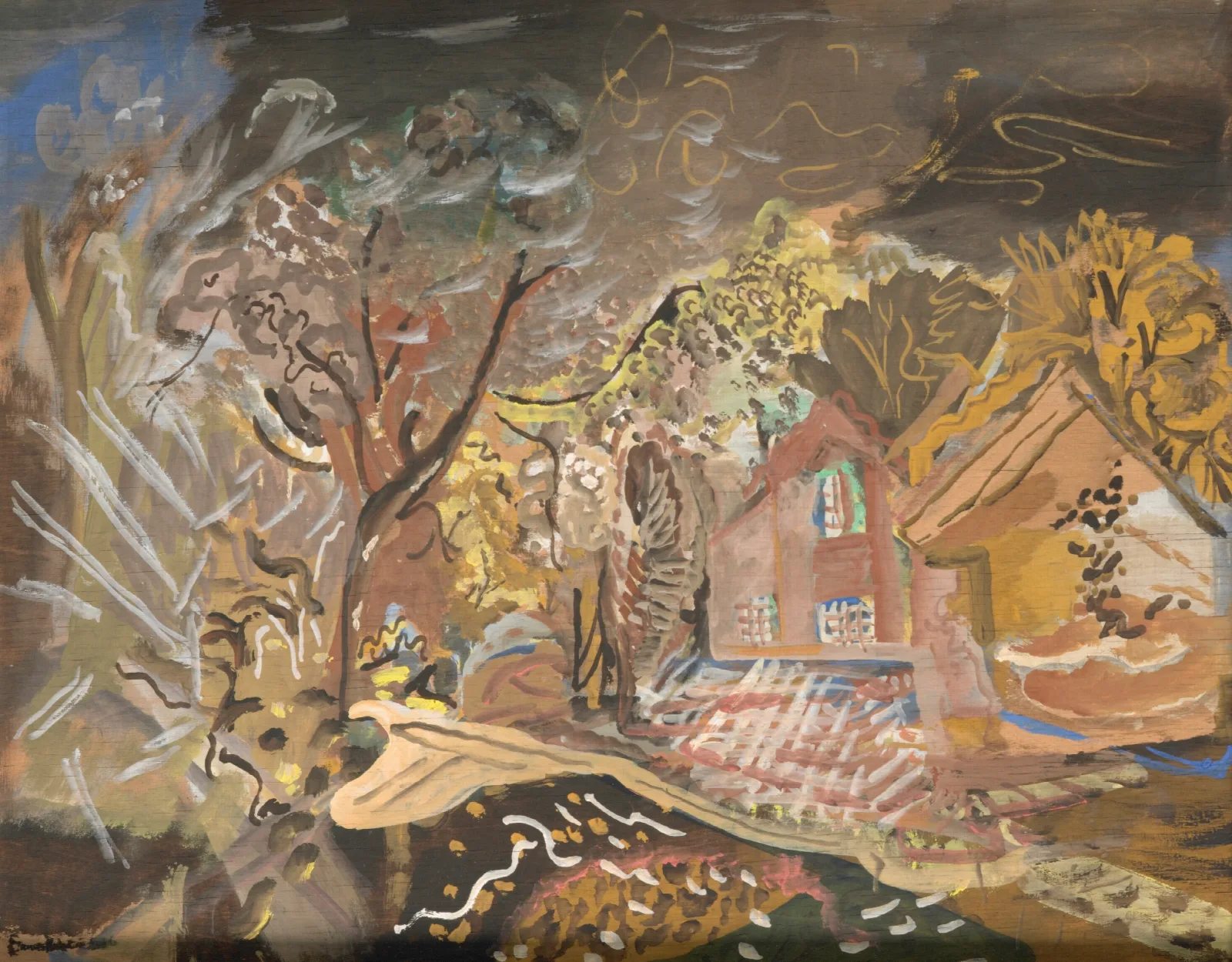 The Croft House Bradford On Tone Taunton Somerset Wall Art by Frances Hodgkins - Canvas Print