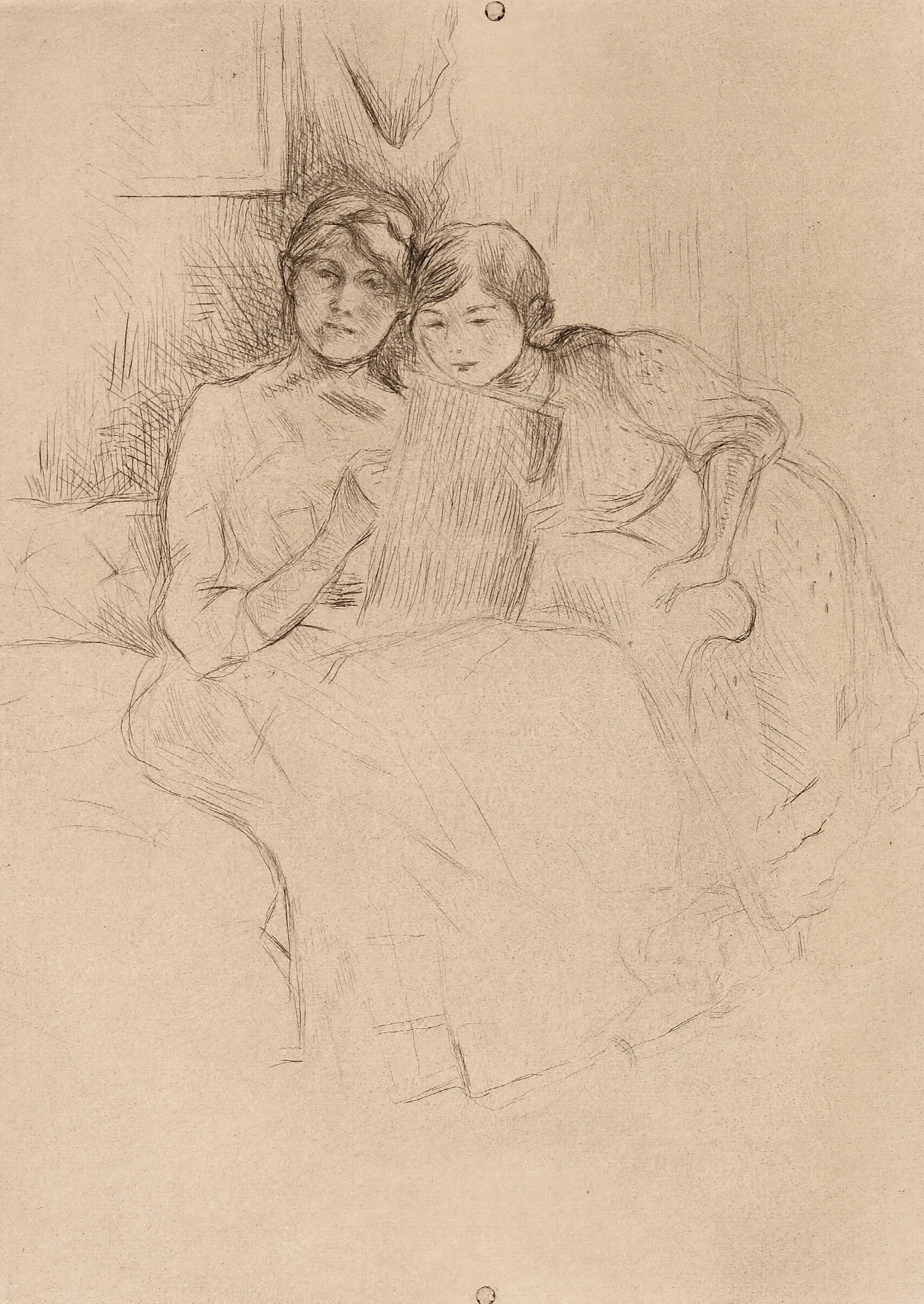 The Drawing Lesson 10 Wall Art by Berthe Morisot - Canvas Print