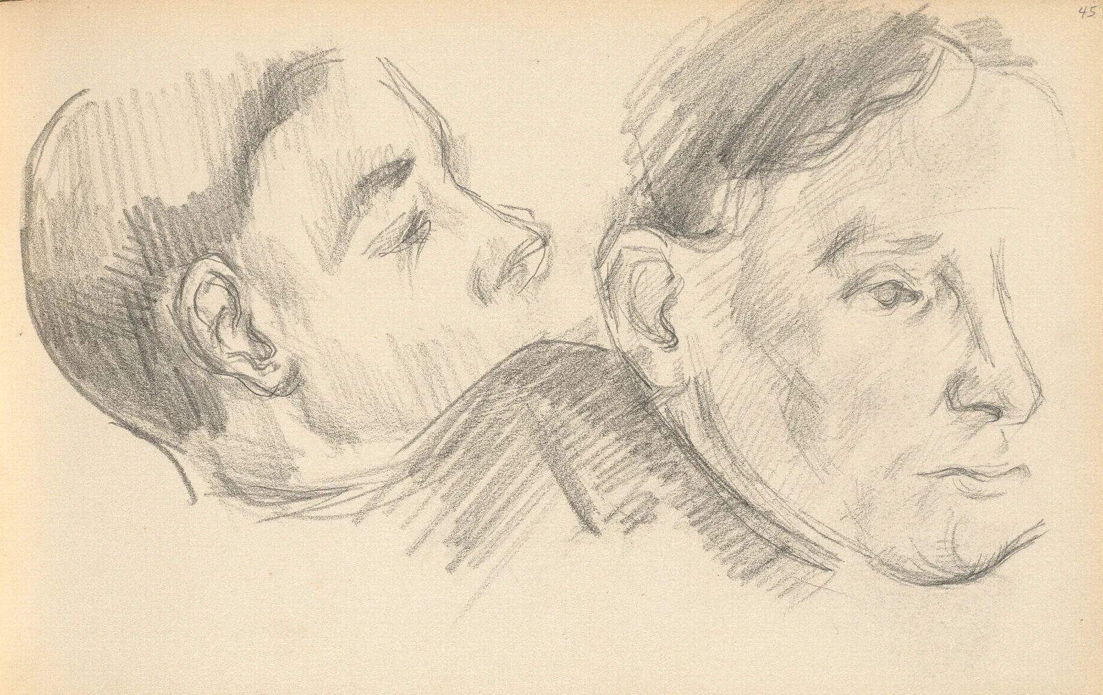 Two Heads 3 Wall Art by Paul Cézanne - Canvas Print
