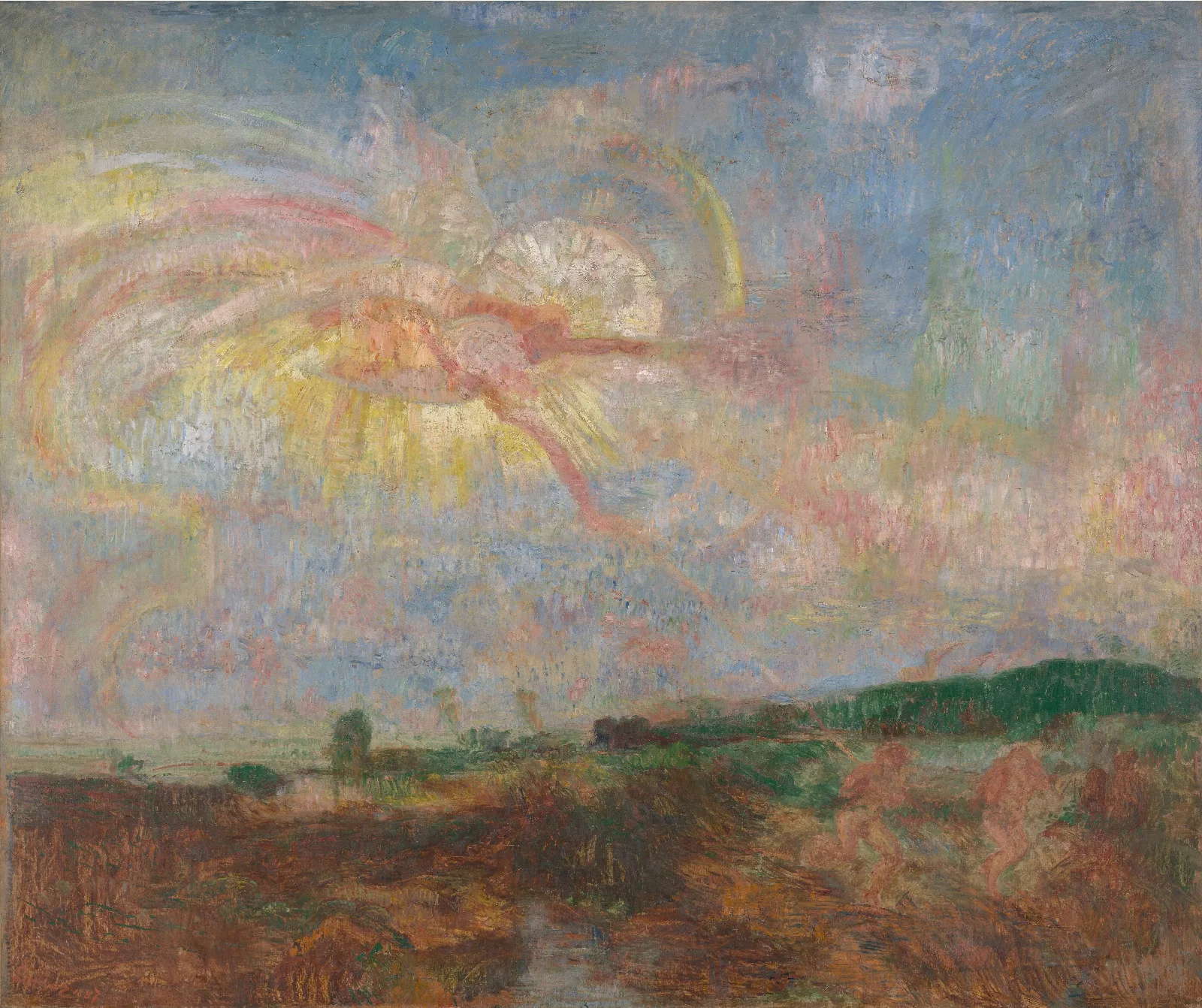 Adam And Eve Expelled From Paradise Wall Art by James Ensor - Canvas Print