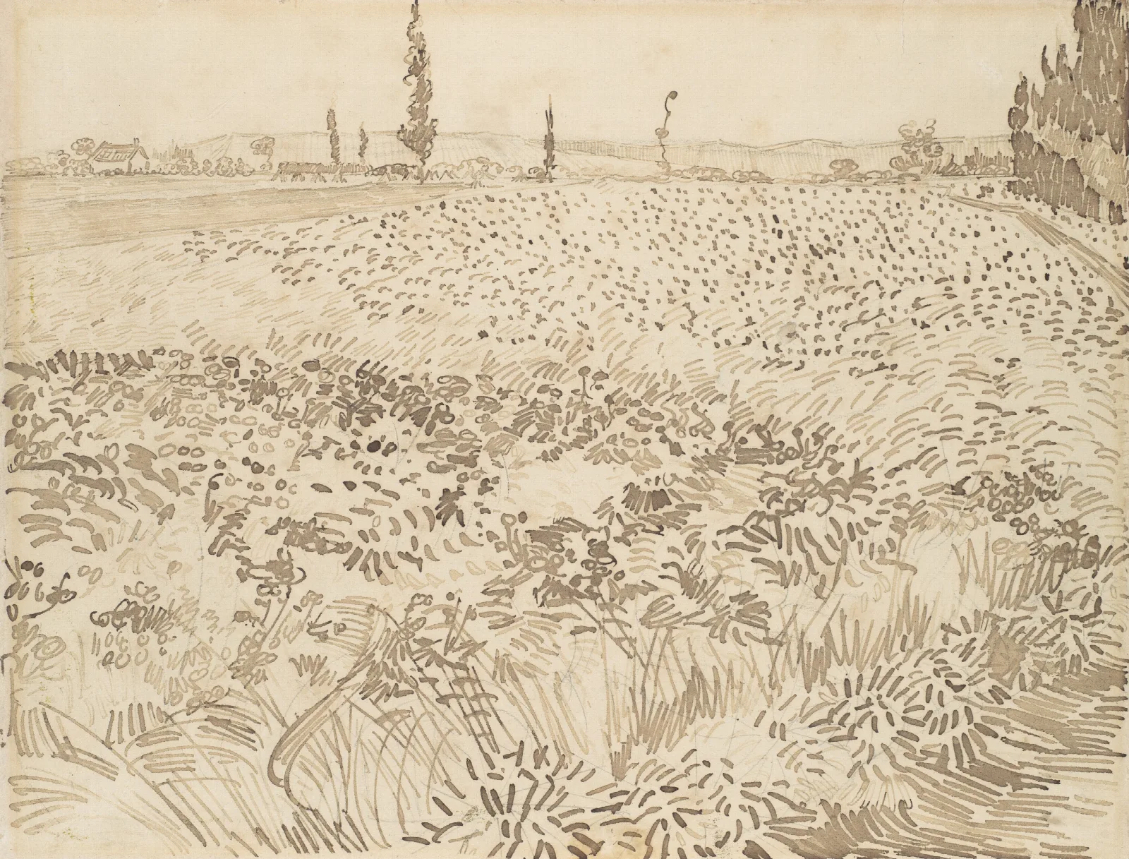 Wheat Field 2 Wall Art by Vincent van Gogh - Canvas Print