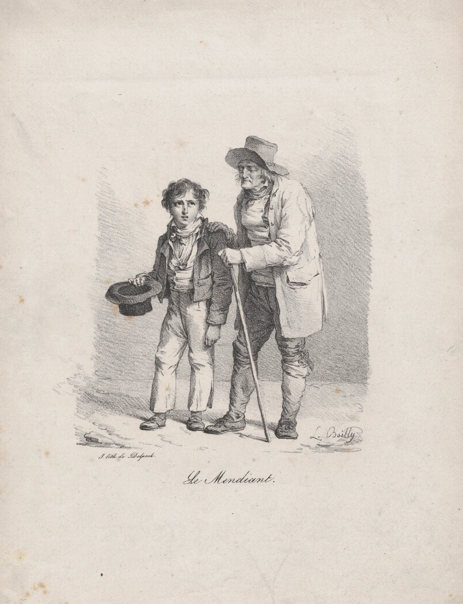 The Beggar Wall Art by Louis-Léopold Boilly - Canvas Print