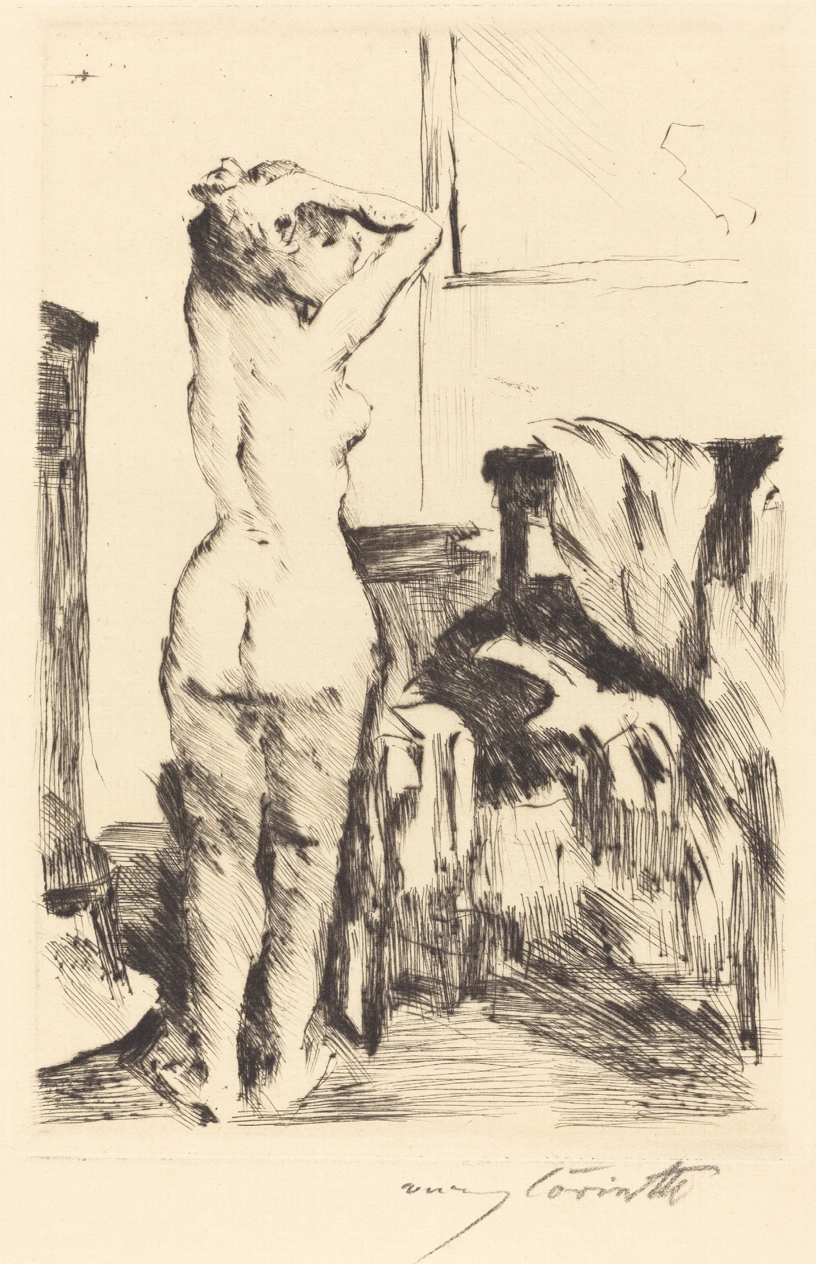 Study Of A Model Modellstudie Wall Art by Lovis Corinth - Canvas Print