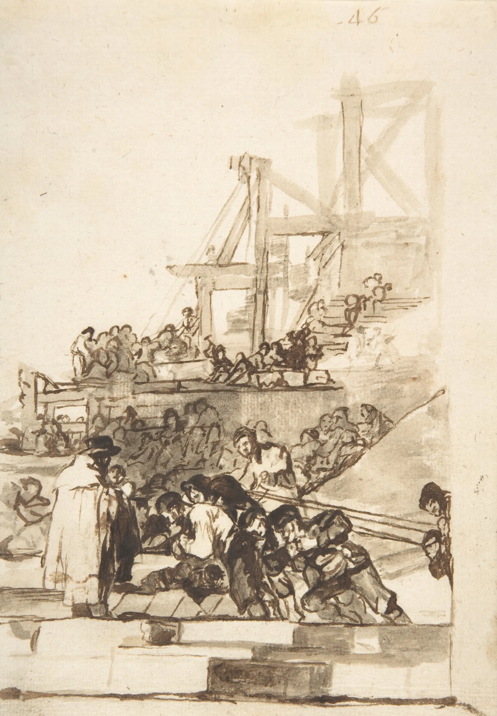 Construction In Progress Wall Art by Francisco de Goya - Canvas Print