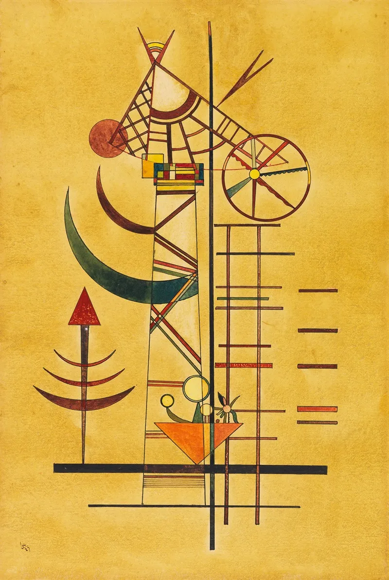 Gebogene Spitzen Wall Art by Wassily Kandinsky - Canvas Print