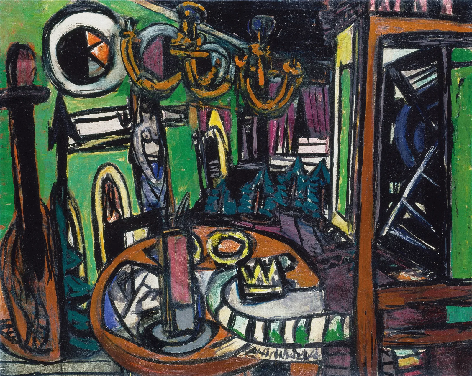 Backstage 2 Wall Art by Max Beckmann - Canvas Print