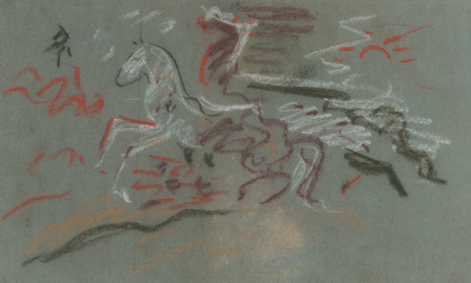 Galloping Horses 3 Wall Art by Arnold Peter Weisz-Kubínčan - Canvas Print