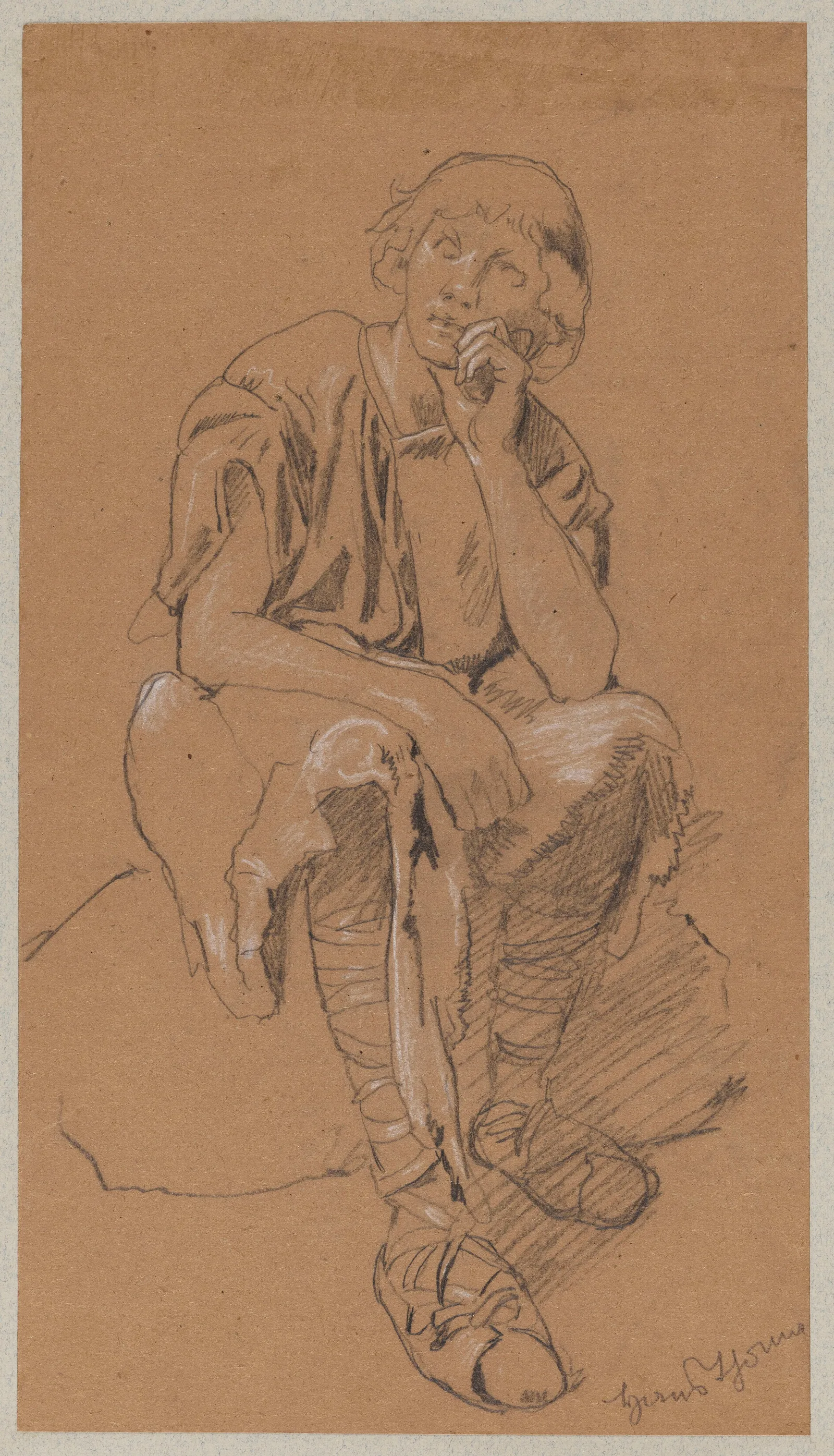 Study Of The Figure Of Siegfried Wall Art by Hans Thoma - Canvas Print