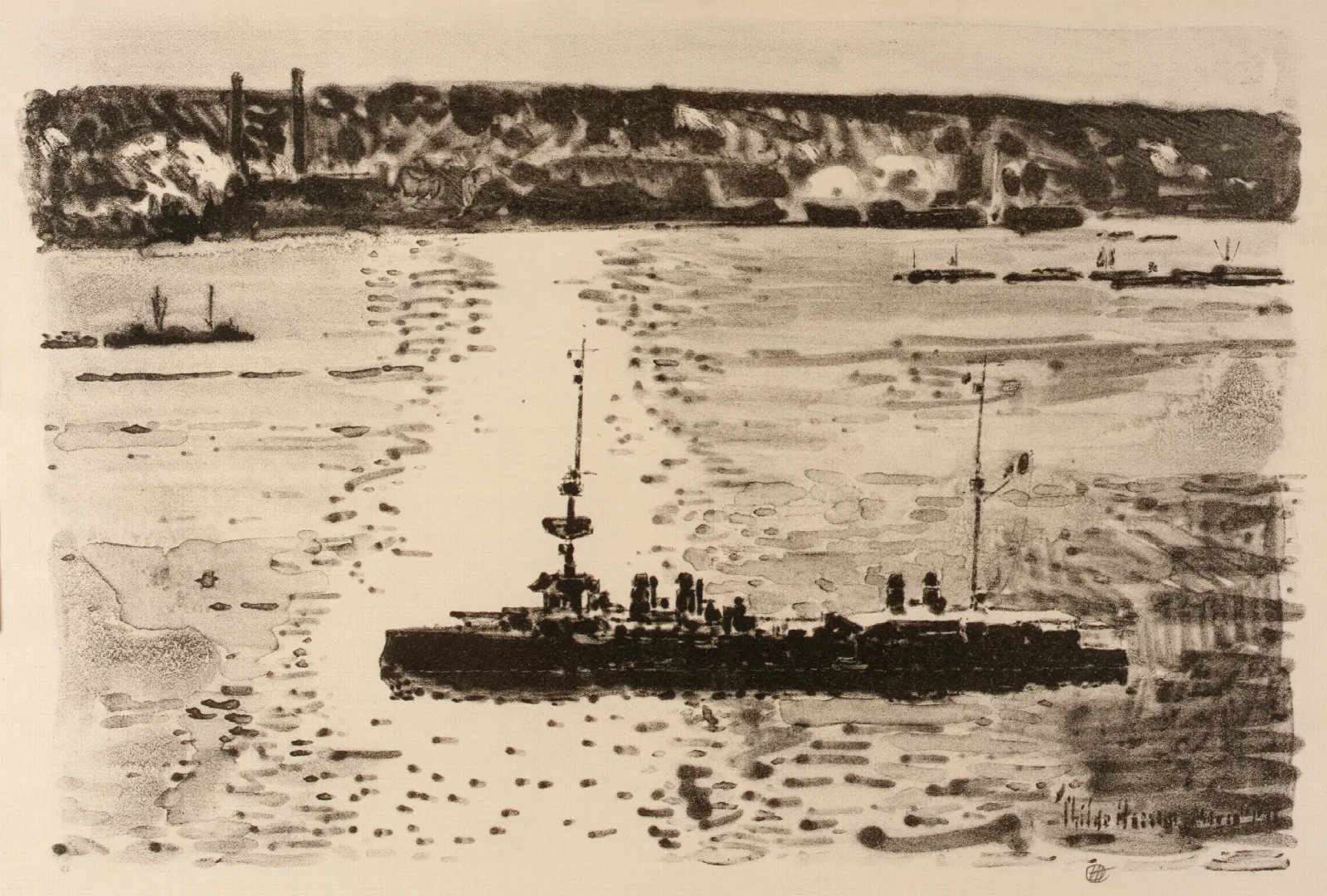 The French Cruiser Wall Art by Childe Hassam - Canvas Print