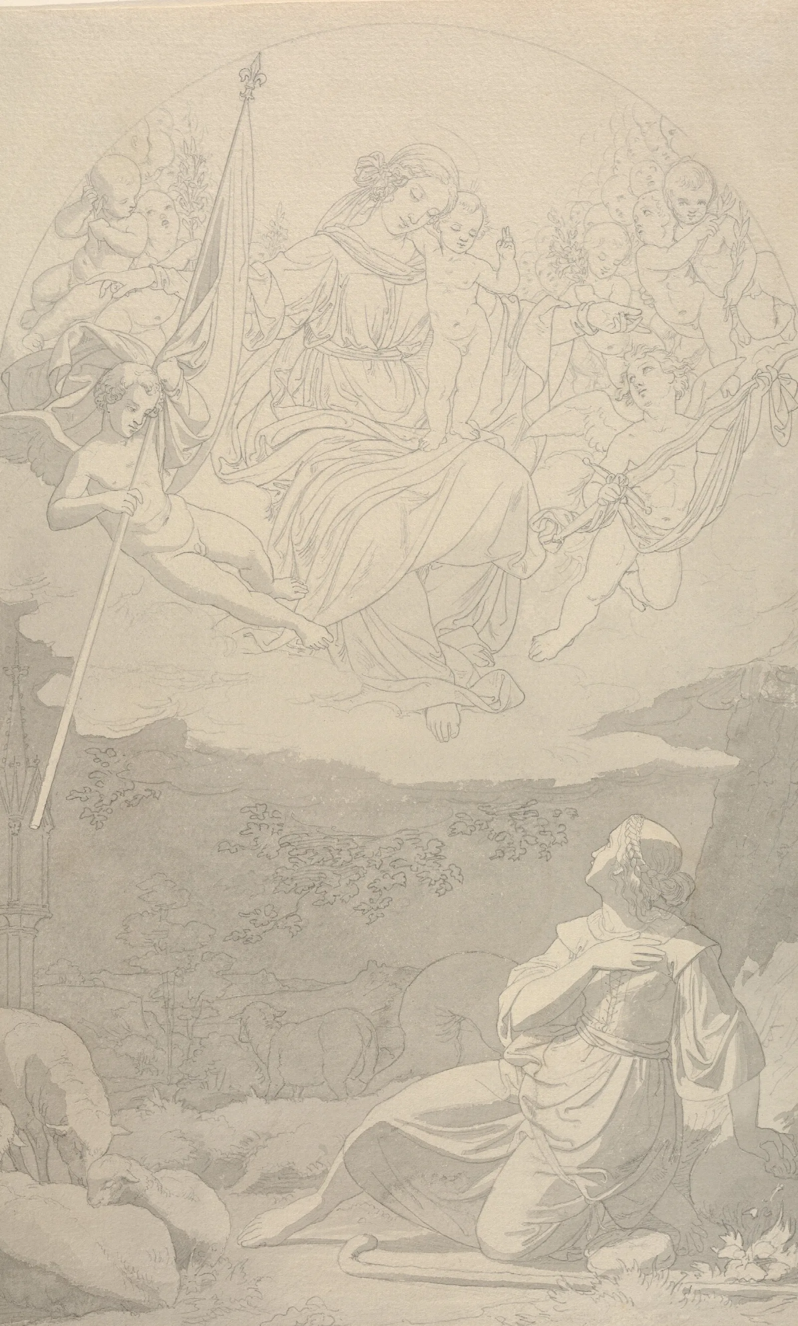 The Vision Of Joan Of Arc Wall Art by Eduard von Steinle - Canvas Print