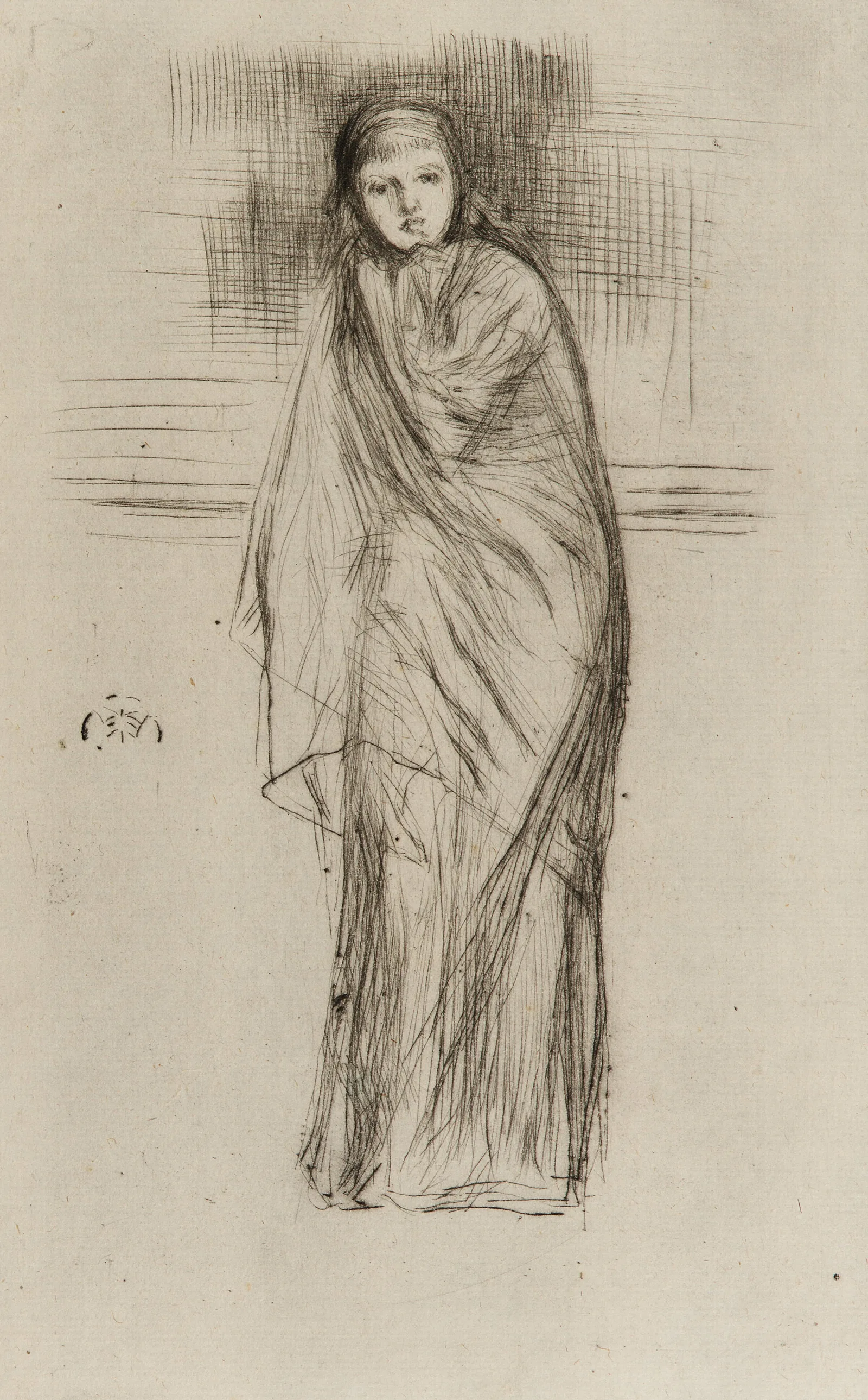 Draped Model 3 Wall Art by James Abbott McNeill Whistler - Canvas Print