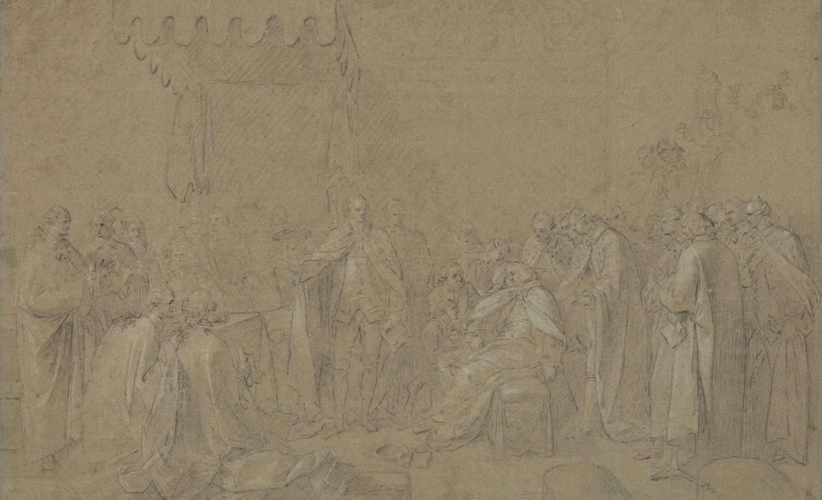 Study For The Death Of The Earl Of Chatham Wall Art by John Singleton Copley - Canvas Print