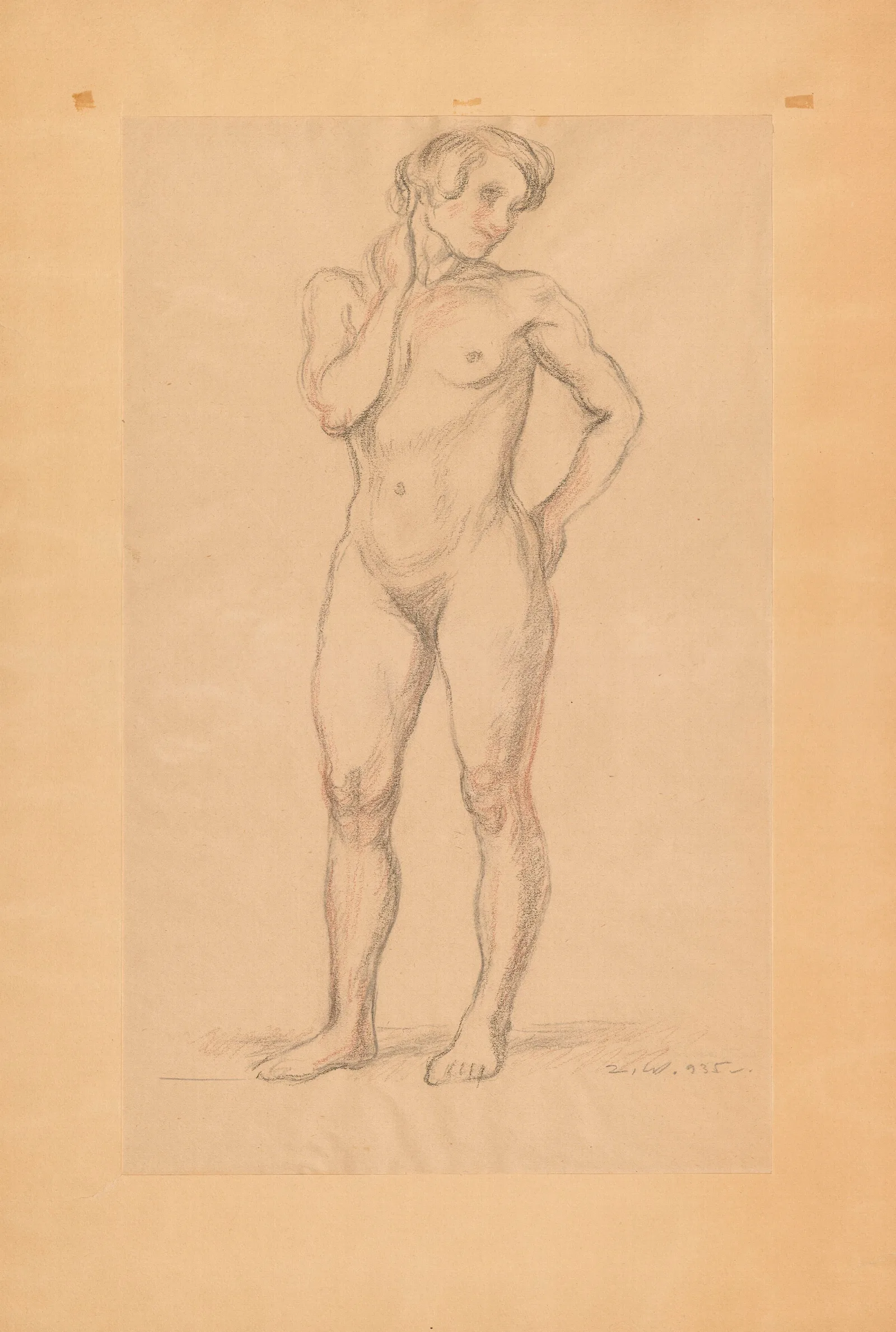Standing Nude 27 Wall Art by Zygmunt Waliszewski - Canvas Print