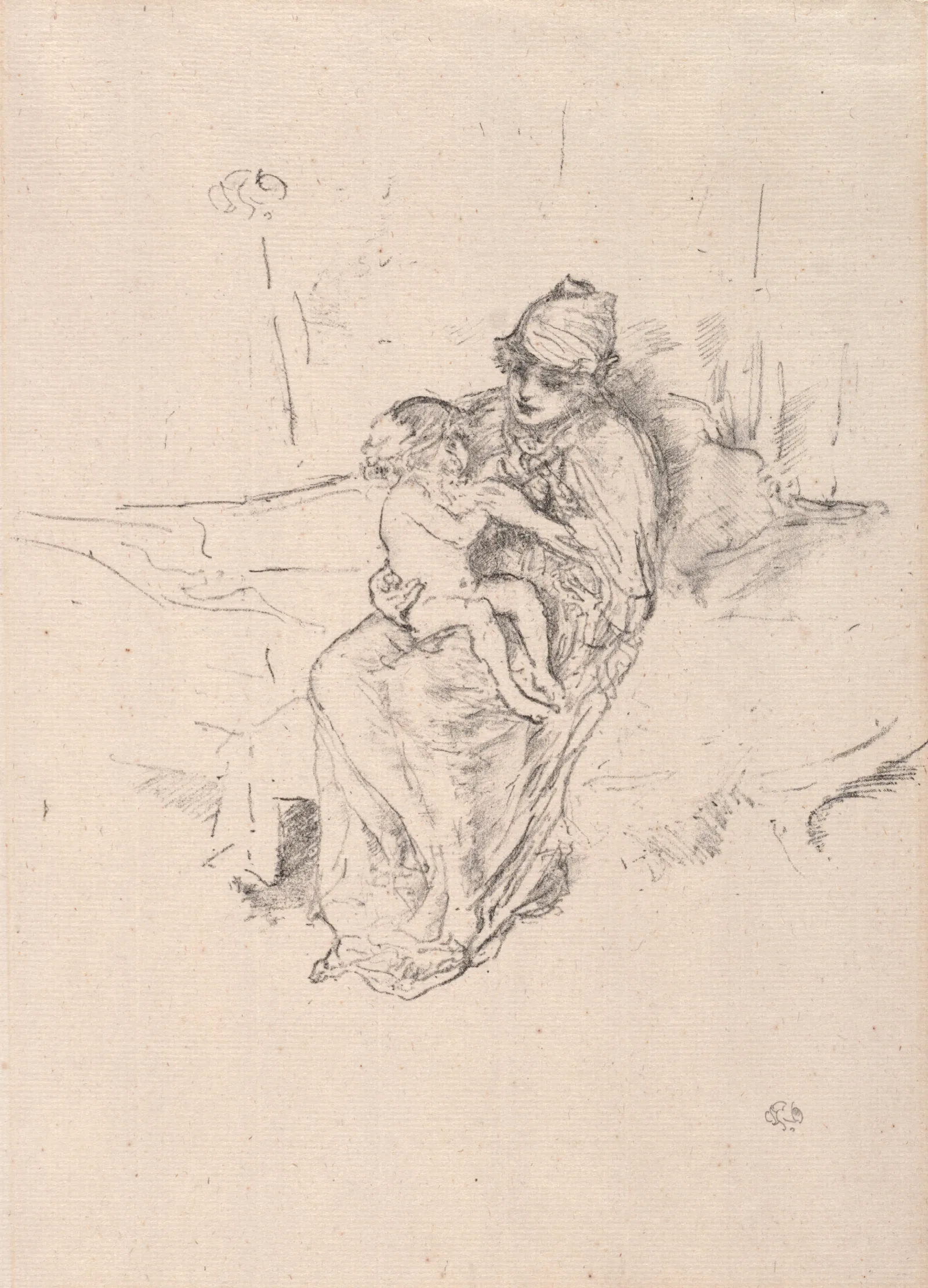 Mother And Child No 1 2 Wall Art by James Abbott McNeill Whistler - Canvas Print