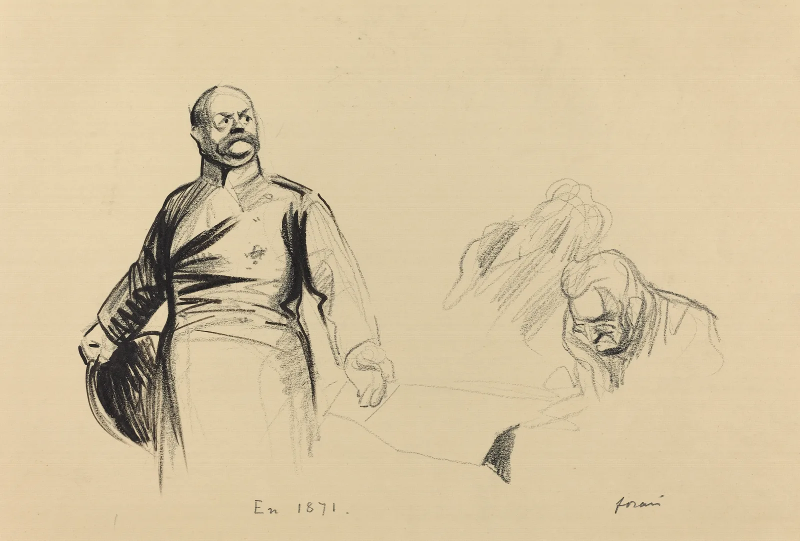En 1871 Wall Art by Jean-Louis Forain - Canvas Print