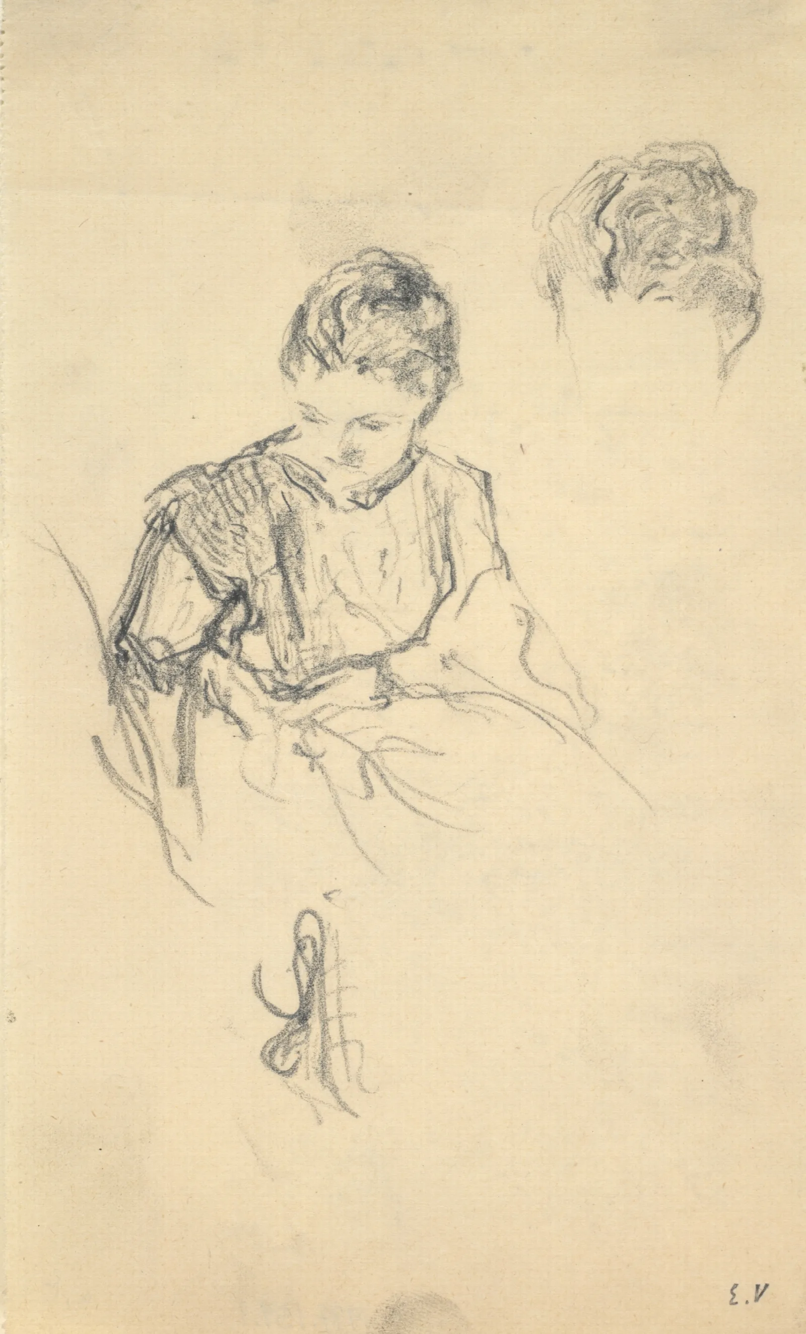 Young Woman 3 Wall Art by Édouard Vuillard - Canvas Print