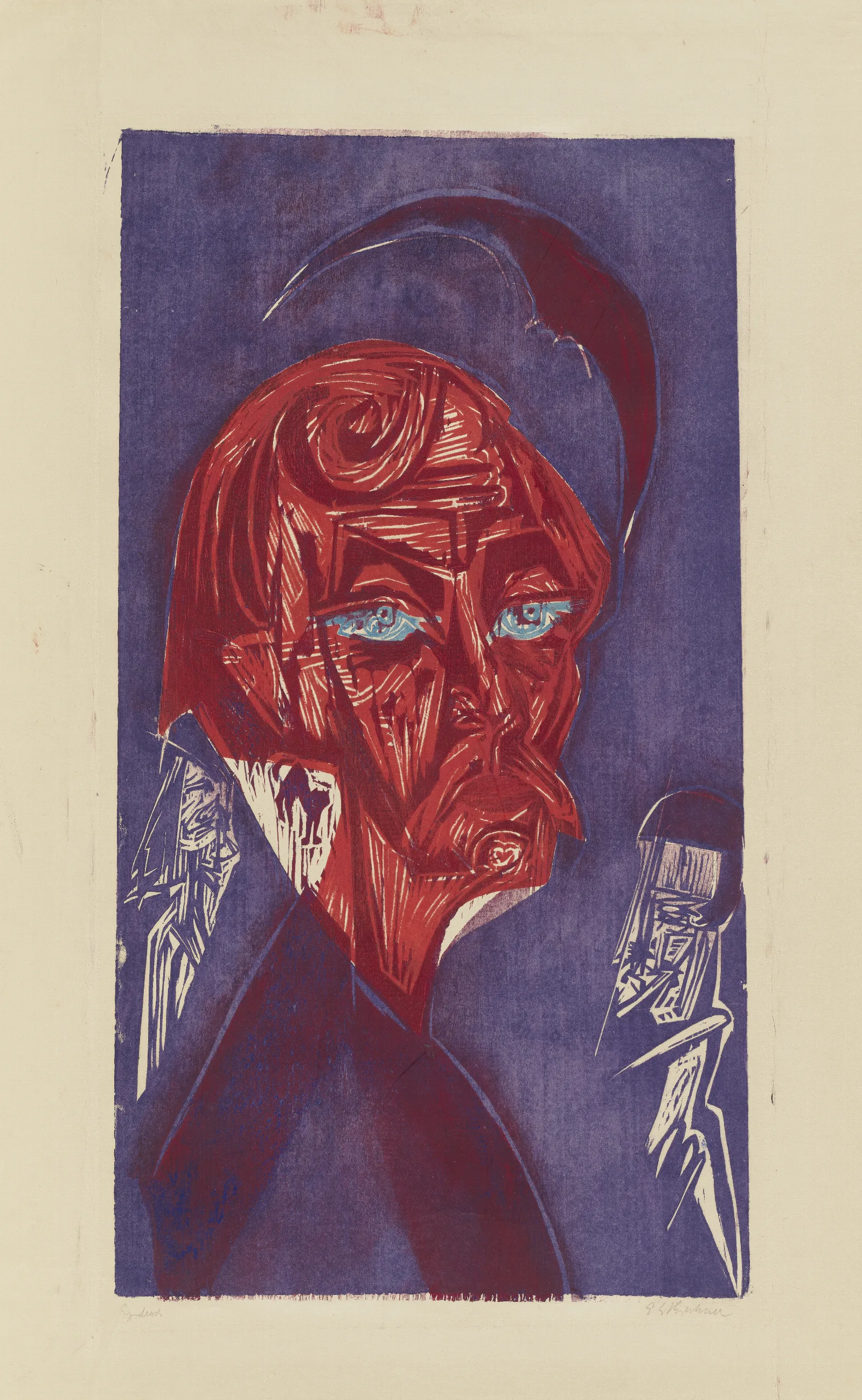 Blonder Maler Bildnis Karl Stirner Wall Art by Ernst Ludwig Kirchner - Canvas Print