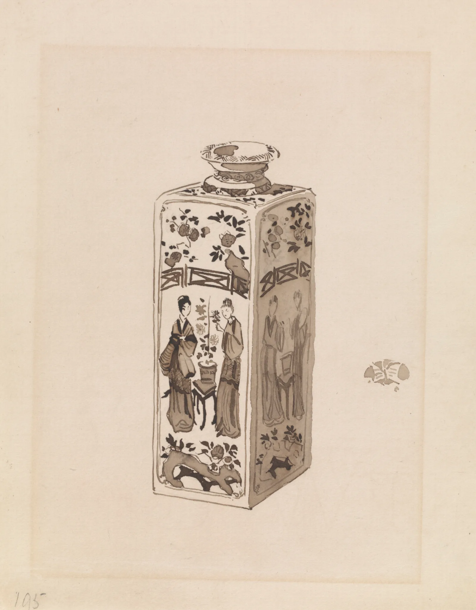 Square Canister With Long Neck Wall Art by James Abbott McNeill Whistler - Canvas Print