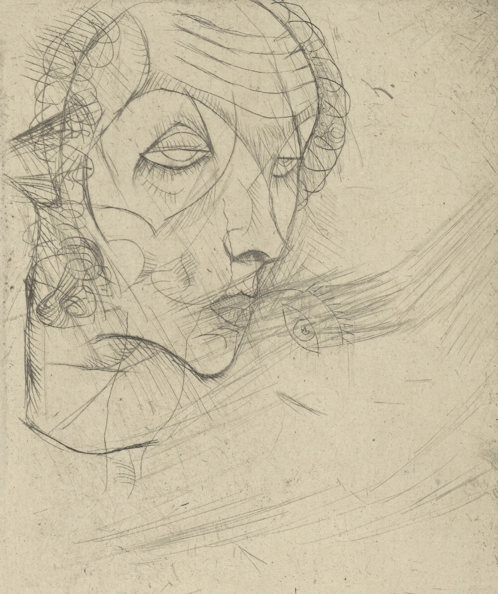 Self Portrait 244 Wall Art by Egon Schiele - Canvas Print