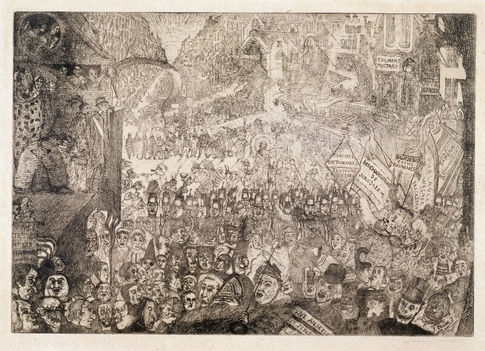 The Entry Of Christ Into Brussels Wall Art by James Ensor - Canvas Print