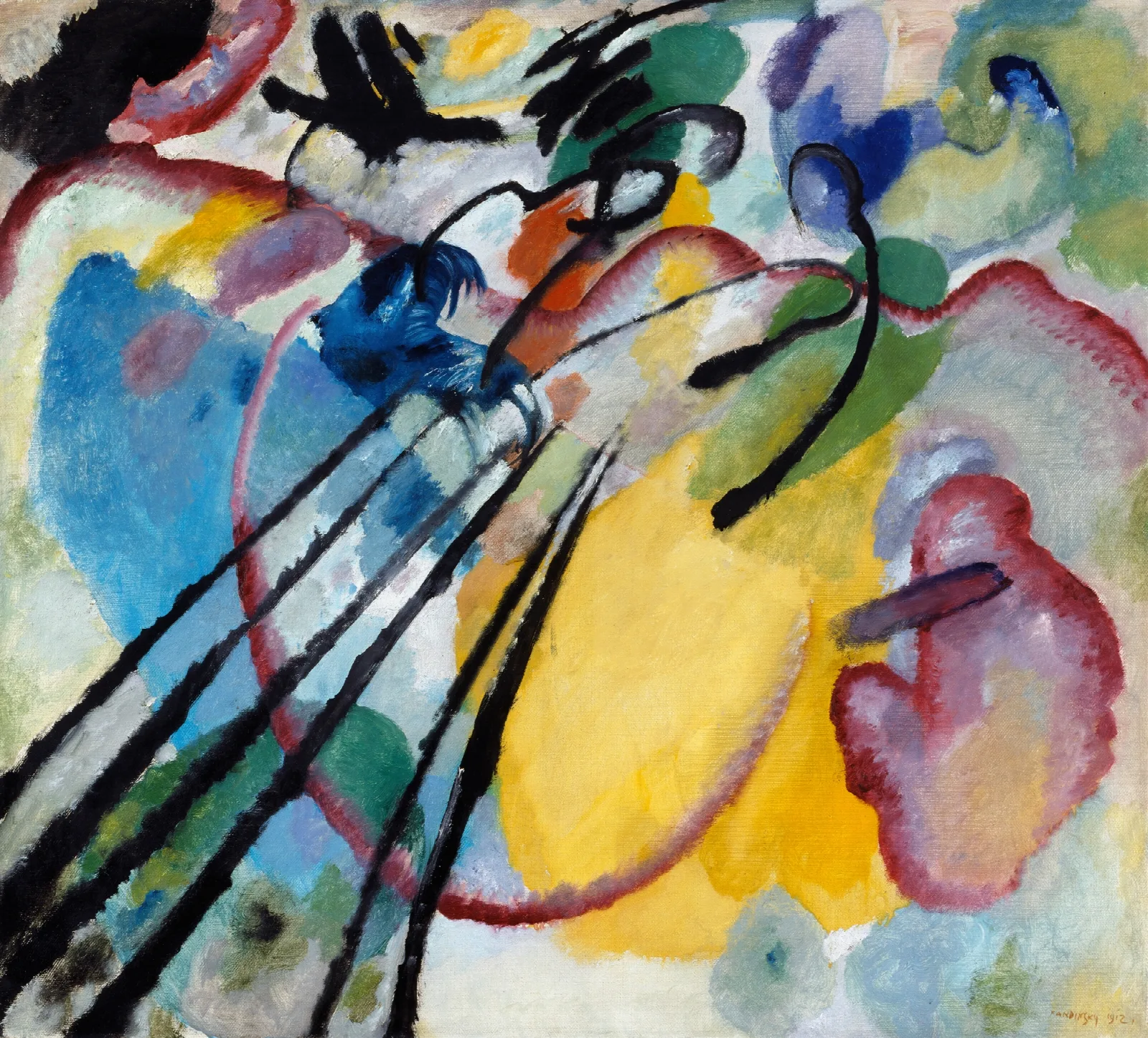 Improvisation 26 Rowing Wall Art by Wassily Kandinsky - Canvas Print