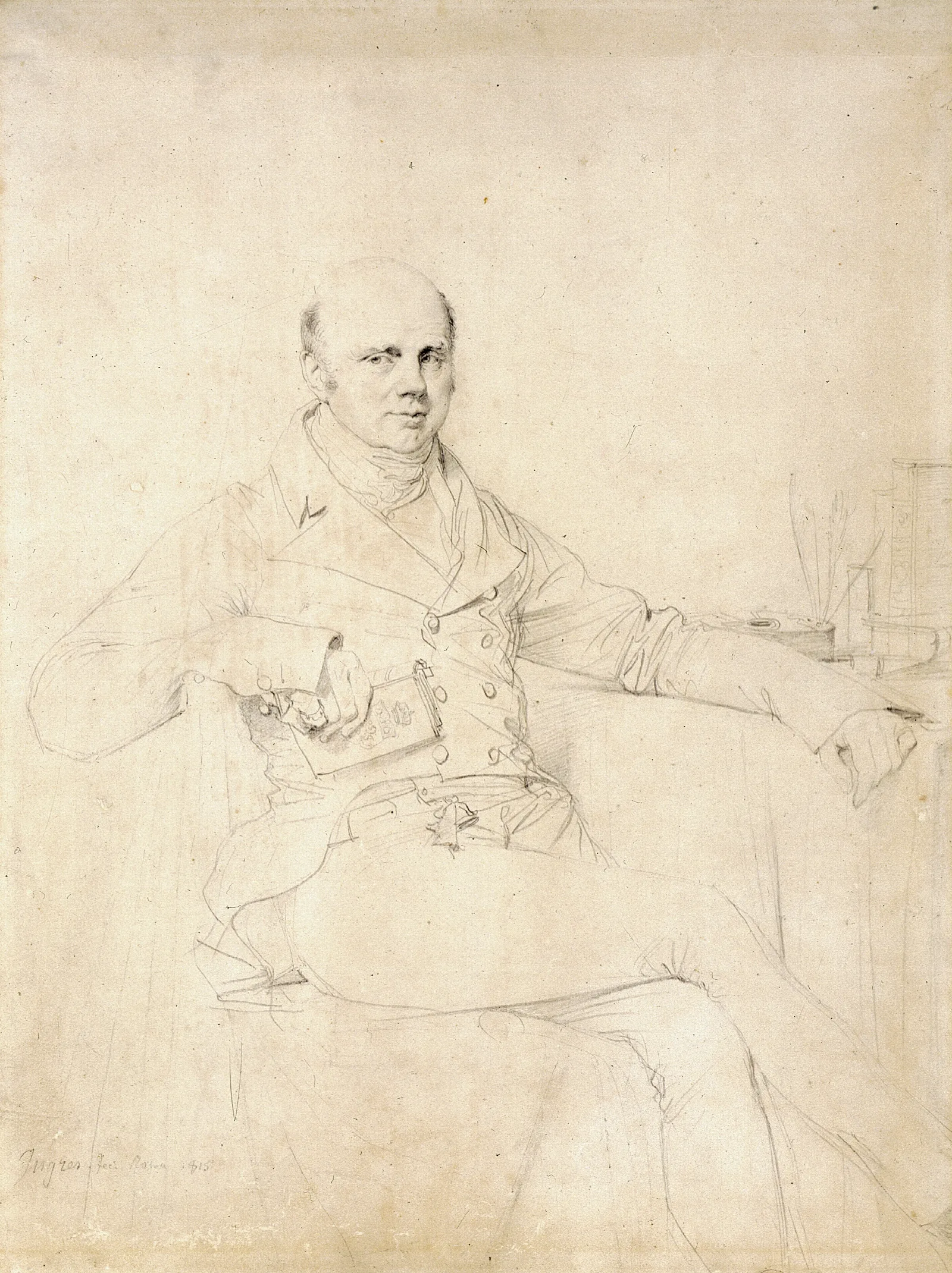 John Russell Sixth Duke Of Bedford Wall Art by Jean Auguste Dominique Ingres - Canvas Print
