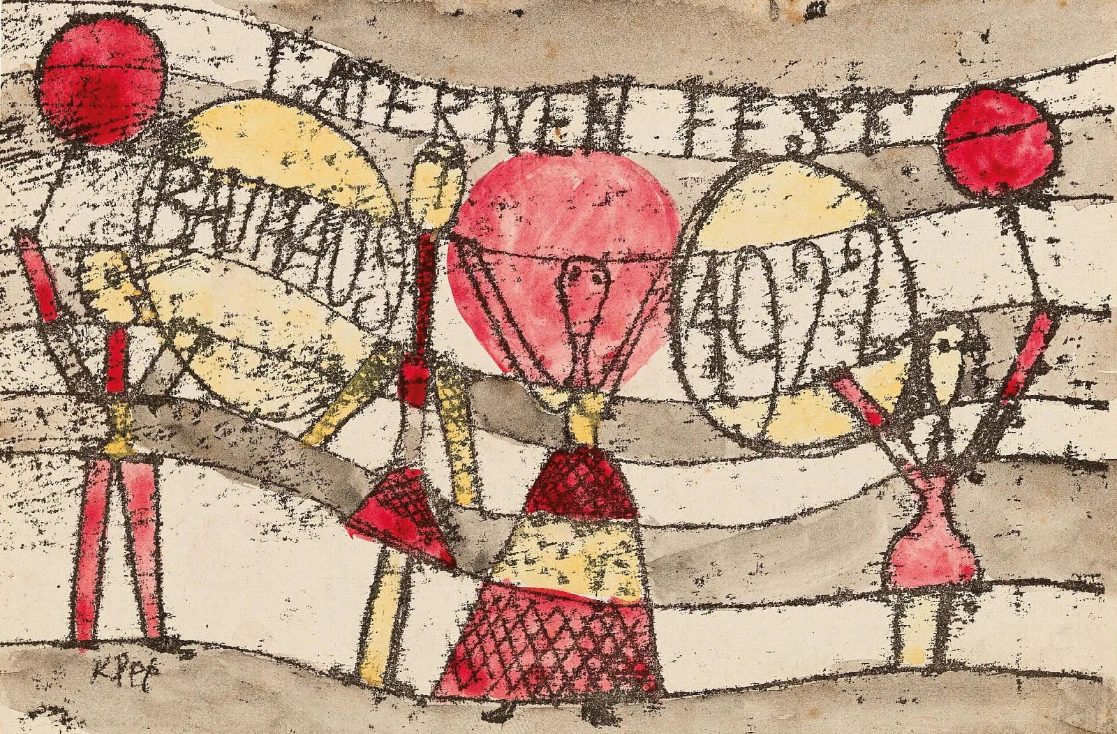 Laternenfest Bauhaus Wall Art by Paul Klee - Canvas Print