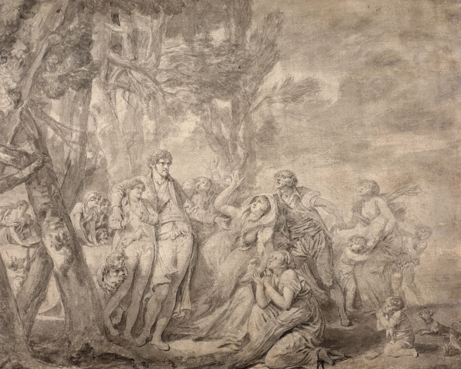 The Farmers Sons First Wheat Harvest Wall Art by Jean-Baptiste Greuze - Canvas Print