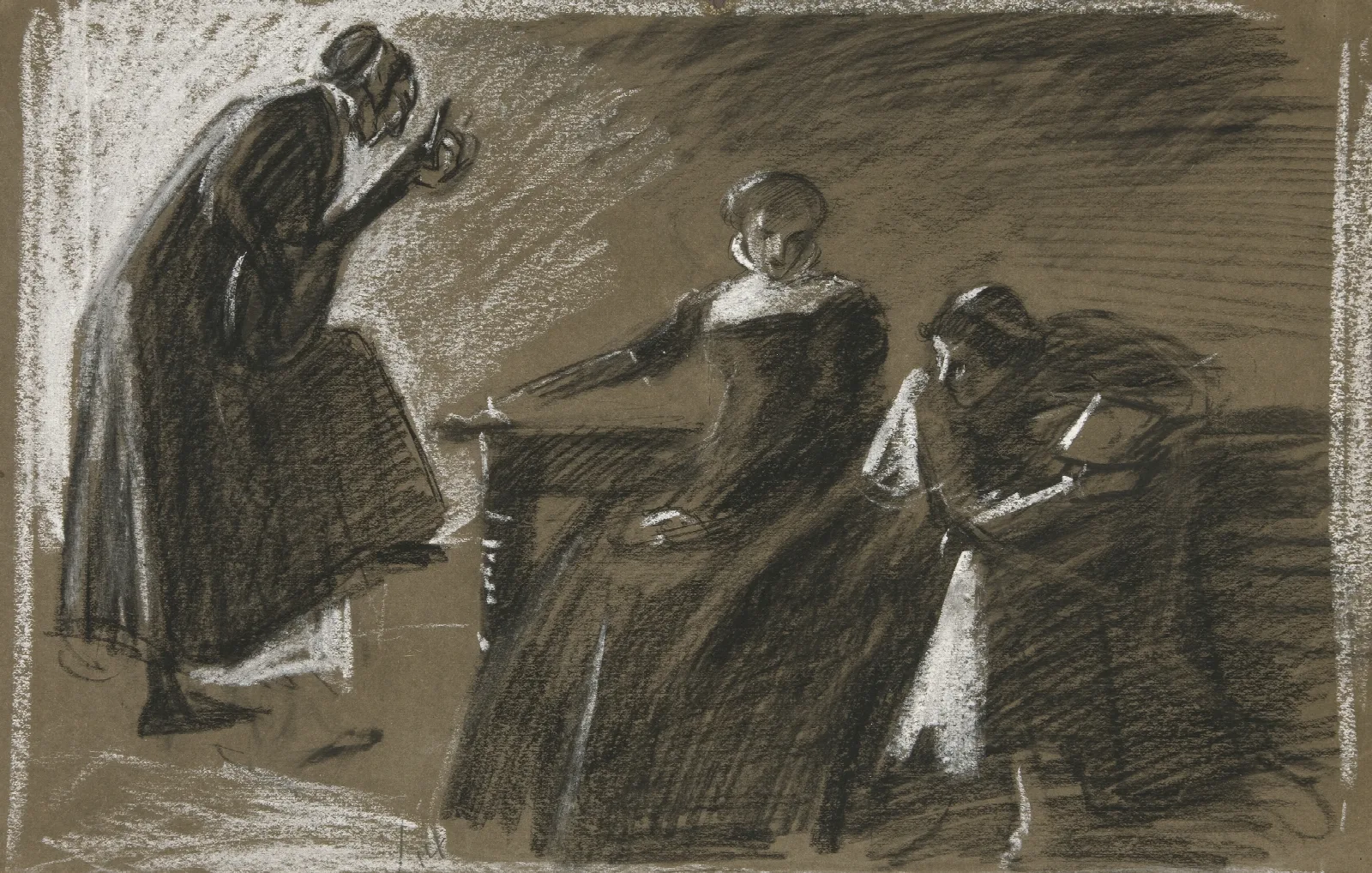 Sketch For An Unidentified Shakespeare Play Wall Art by Edwin Austin Abbey - Canvas Print