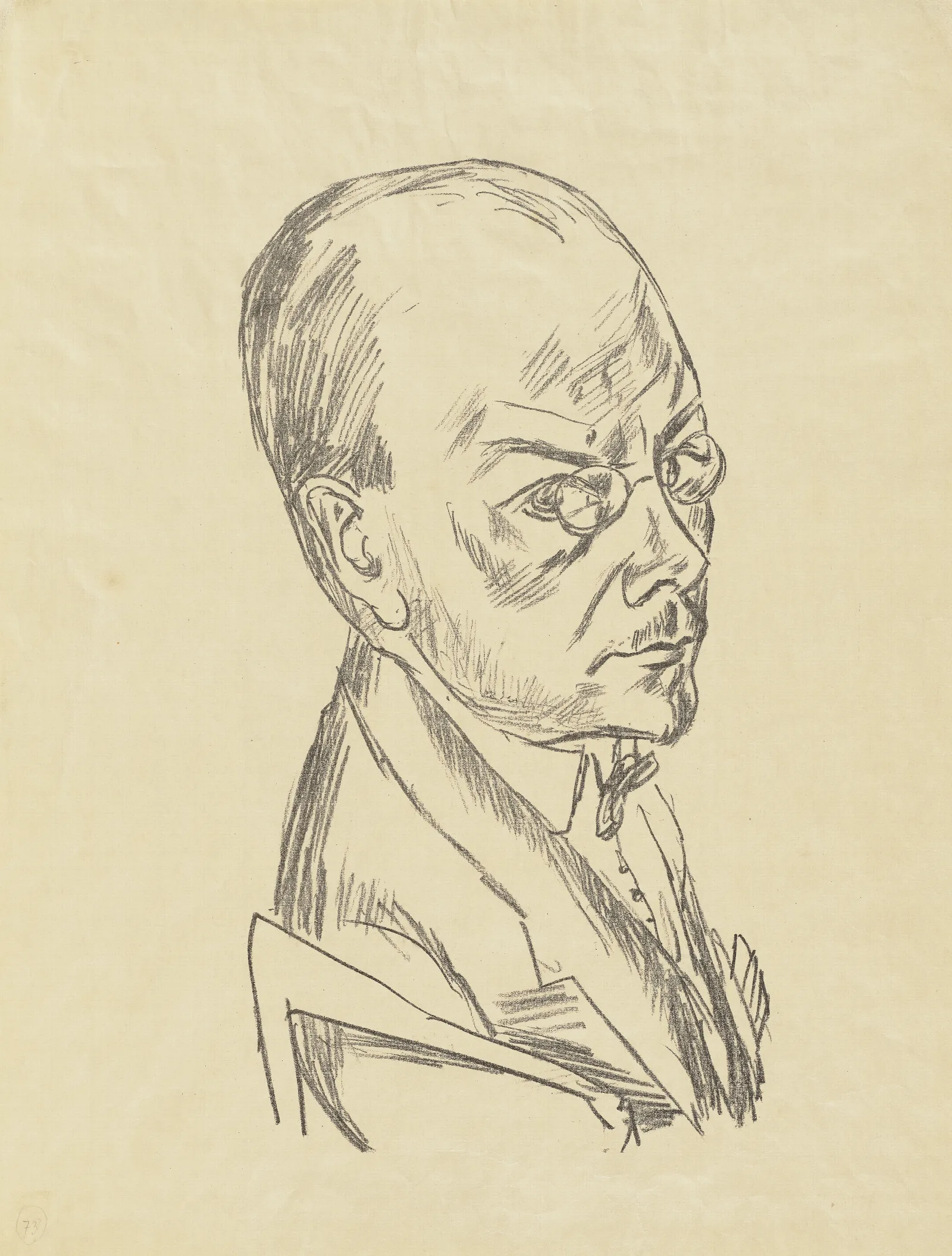 Portrait Of Georg Swarzenski 2 Wall Art by Max Beckmann - Canvas Print