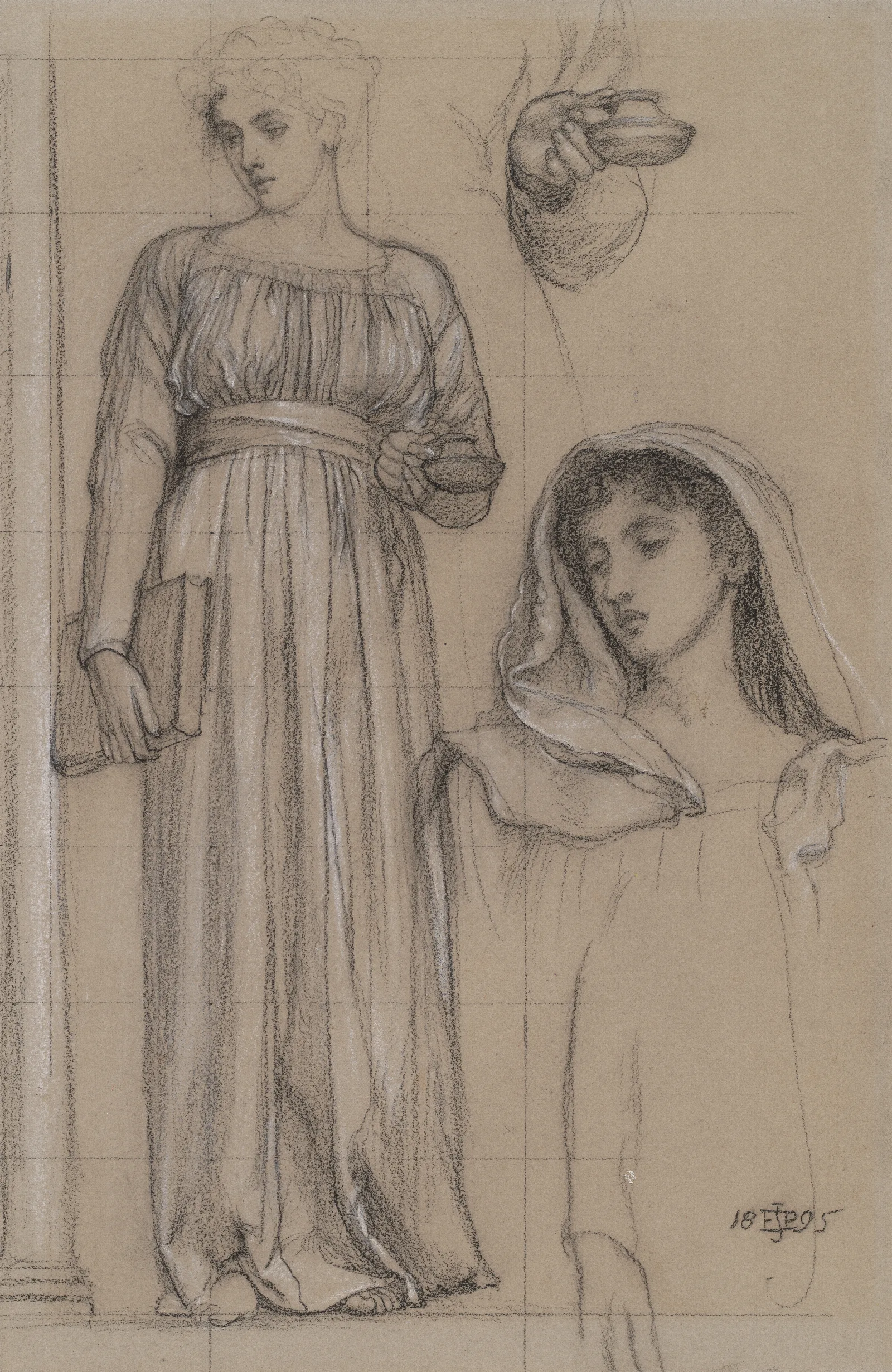 Study For An Allegorical Figure Of Religion Wall Art by Edward John Poynter - Canvas Print