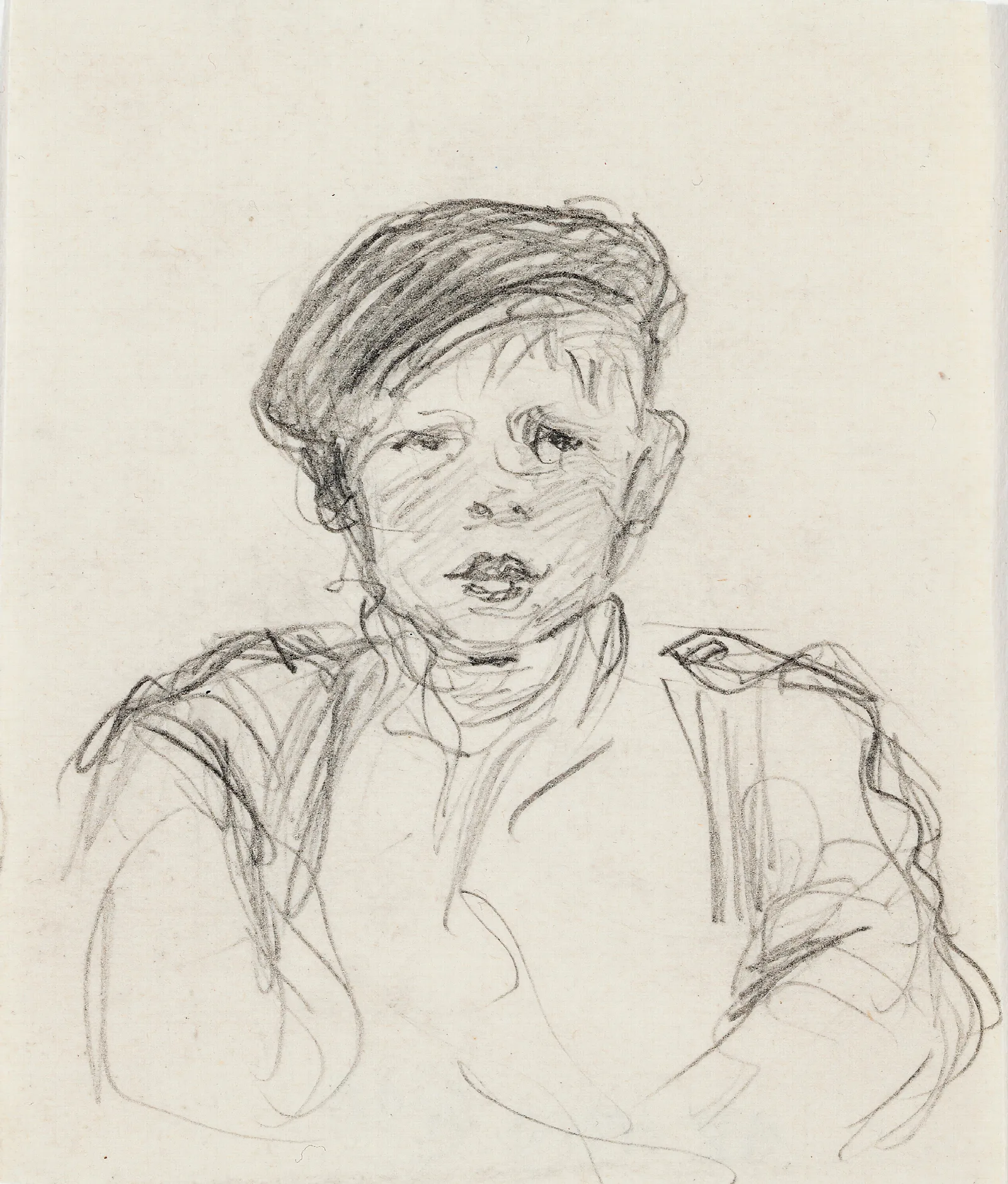 Boy Wearing Cap Wall Art by Venny Soldan-Brofeldt - Canvas Print