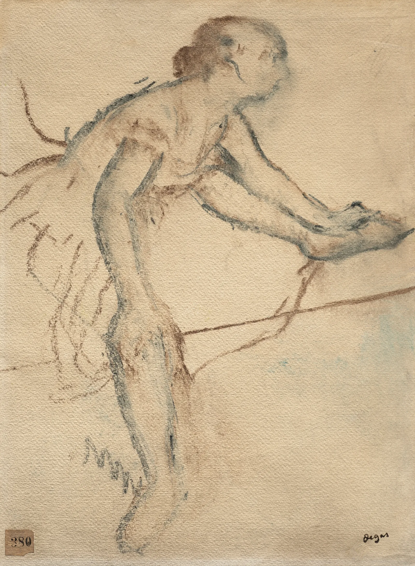 Danseuse Assise 2 Wall Art by Edgar Degas - Canvas Print