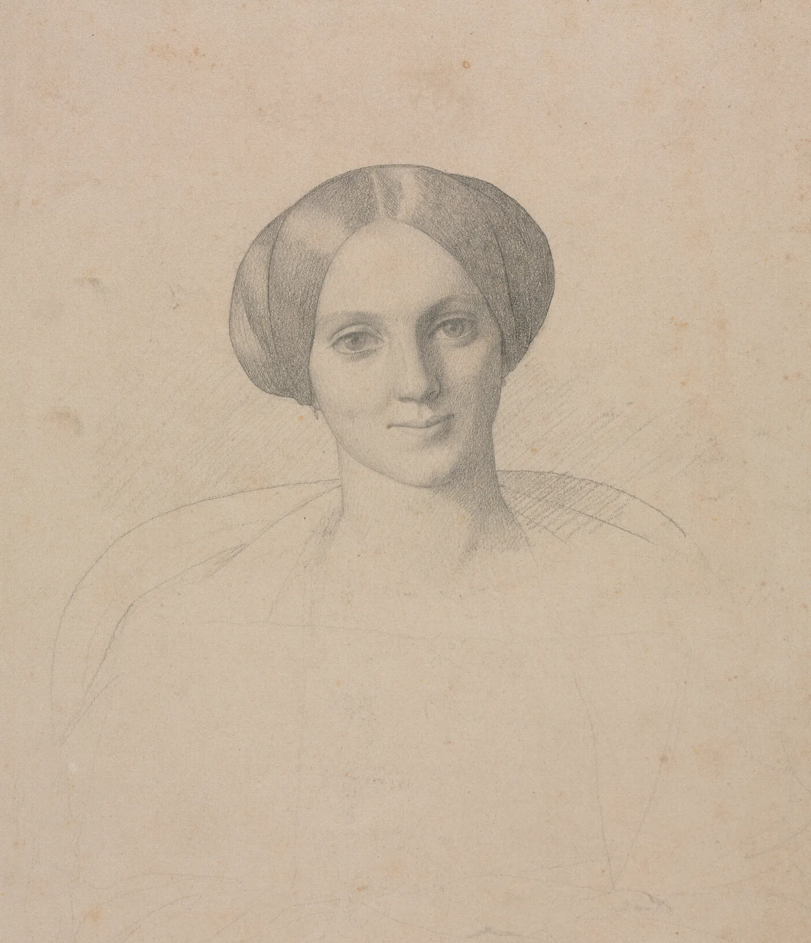 Portrait Head Of A Woman Wall Art by Jean-Léon Gérôme - Canvas Print