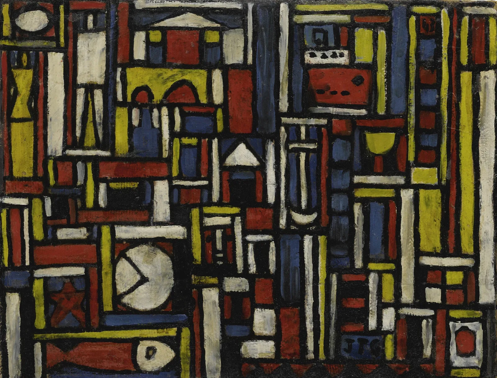 Constructivo A Cinco Tonos Wall Art by Joaquín Torres-García - Canvas Print