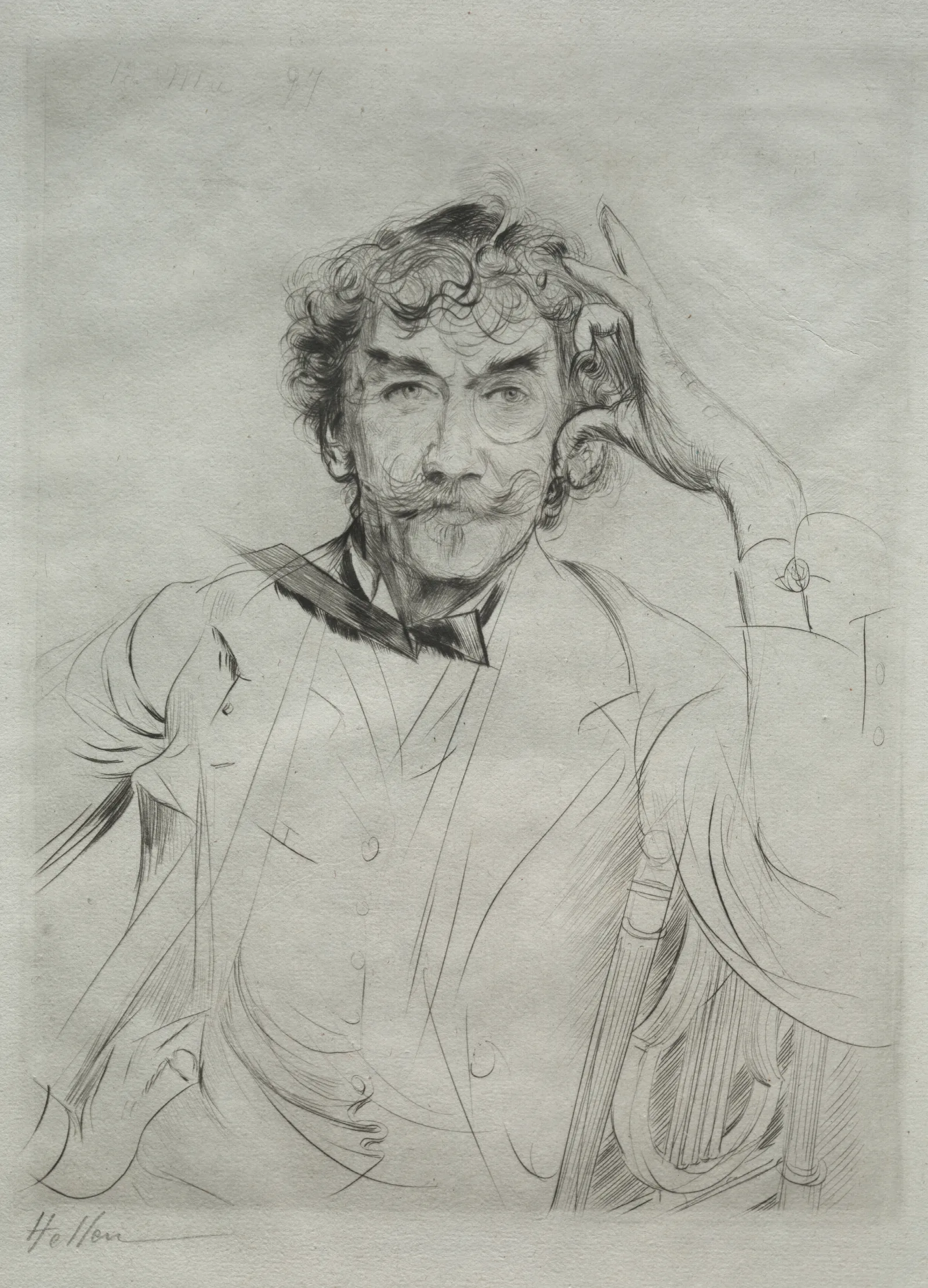 James Macneill Whistler 5 Wall Art by Paul César Helleu - Canvas Print