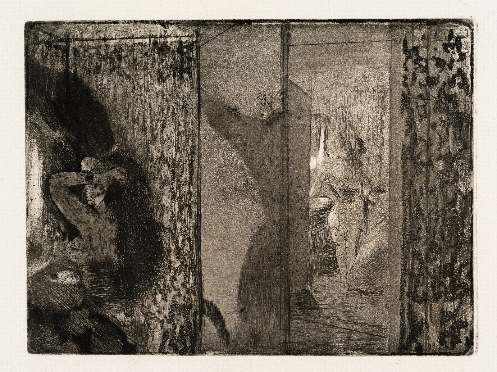 Actresses In Their Dressing Rooms Wall Art by Edgar Degas - Canvas Print
