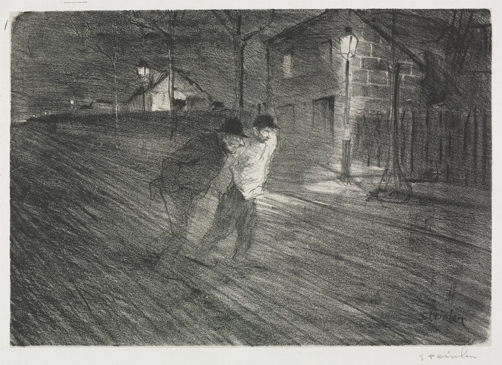La Rue Coulaincourt Wall Art by Théophile Alexandre Steinlen - Canvas Print
