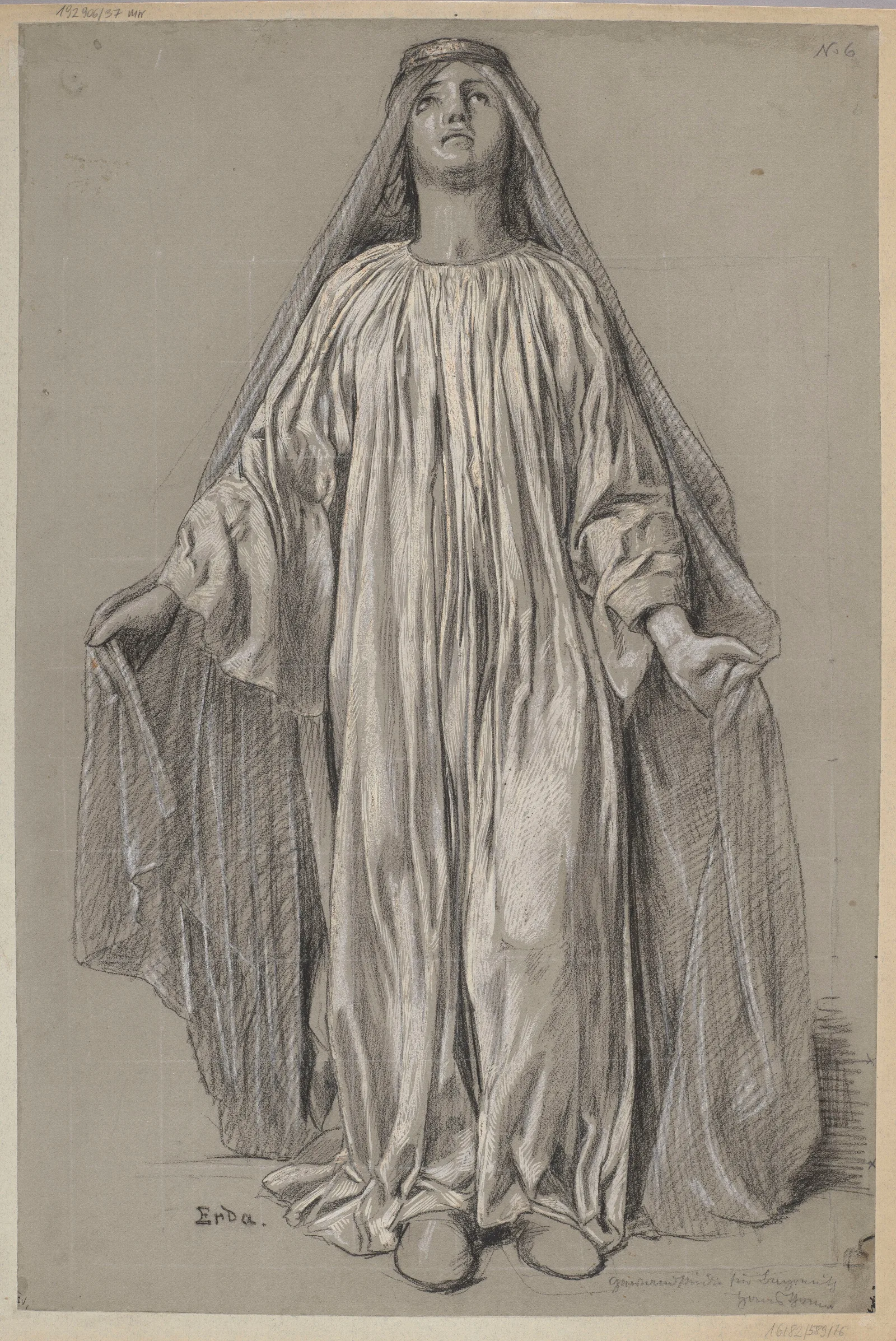 Costume Design For Erda Wall Art by Hans Thoma - Canvas Print