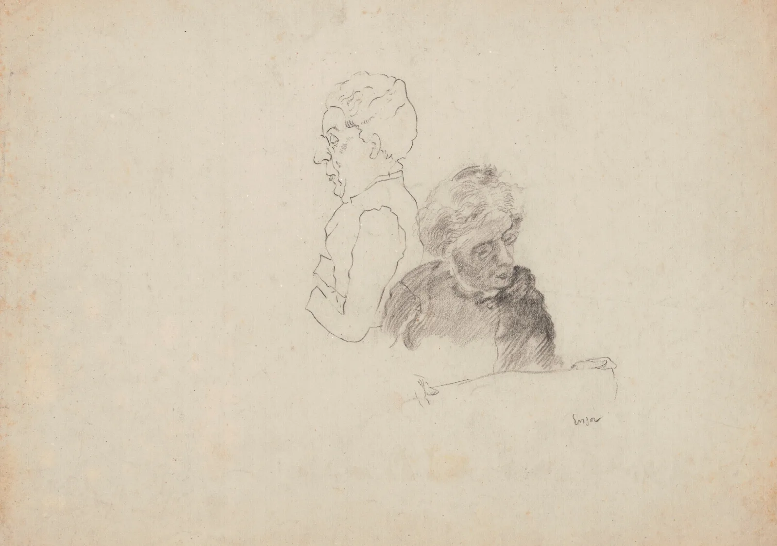 Woman Reading 19 Wall Art by James Ensor - Canvas Print